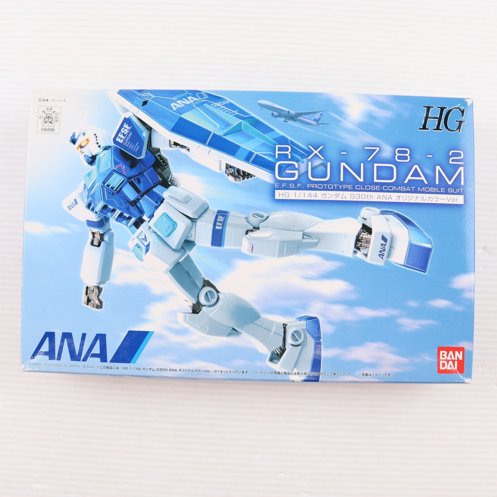 【中古即納】[PTM] HG 1/144 RX-78-2 ガンダム G30th ANAオリジナルカラーVer. 機動戦士ガンダム プラモデル ANA×ガンダム SKYプロジェクト搭乗者限定 バンダイ(20100701)