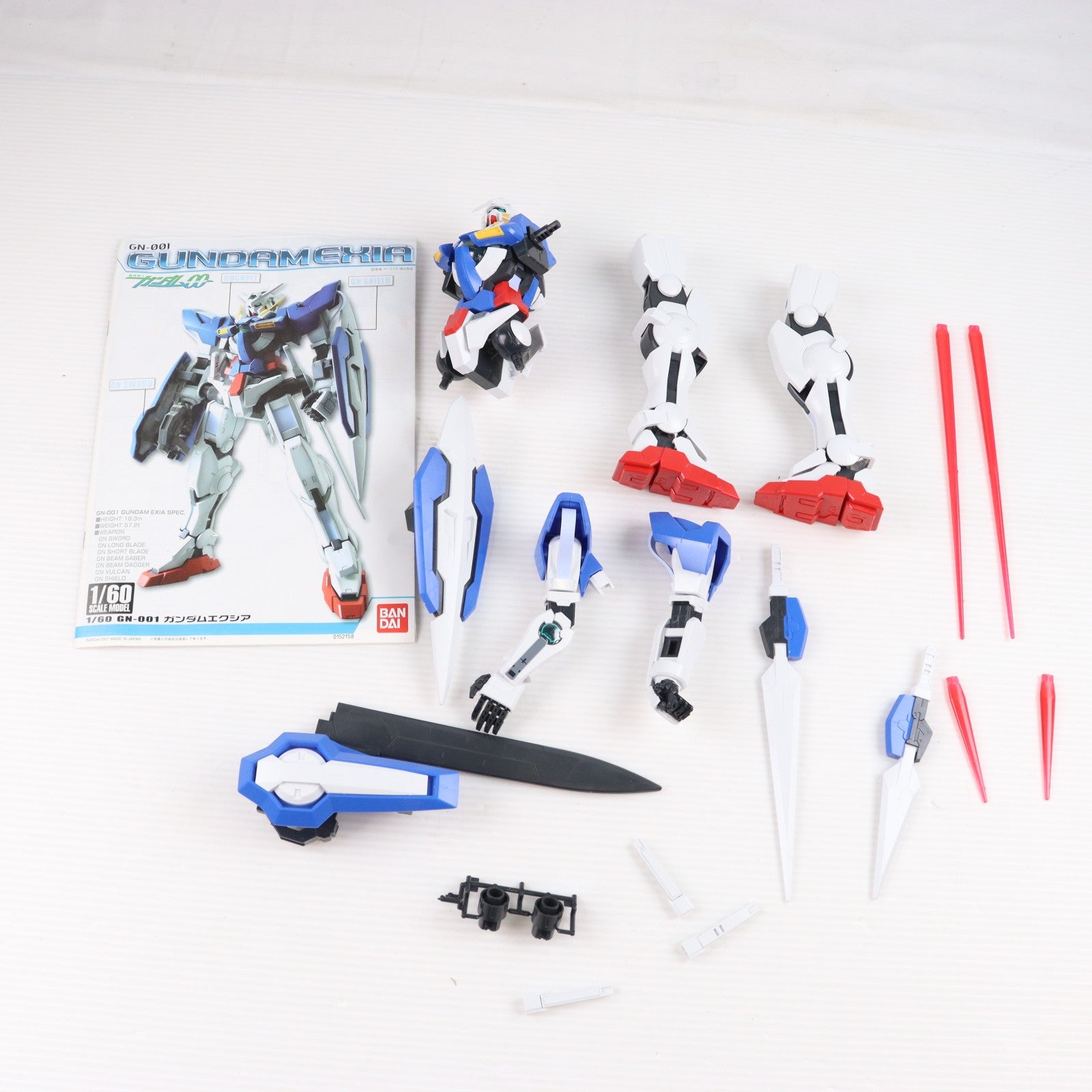 【中古即納】[PTM] 1/60 GN-001 ガンダムエクシア 機動戦士ガンダム00(ダブルオー) プラモデル(0152158) バンダイ(20170930)