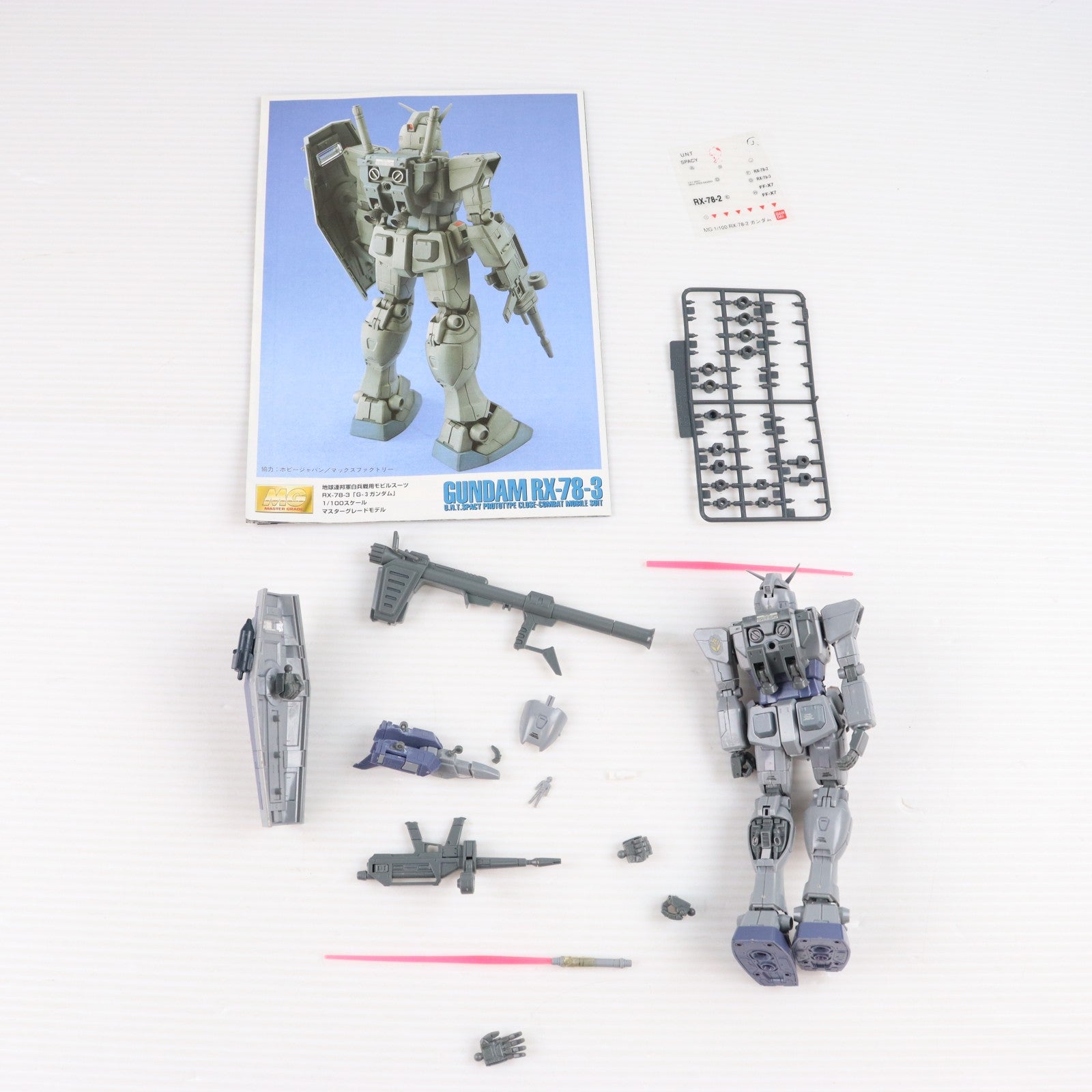 【中古即納】[PTM] MG 1/100 RX-78-3 G3ガンダム 機動戦士ガンダム プラモデル(0052969) バンダイ(20170802)