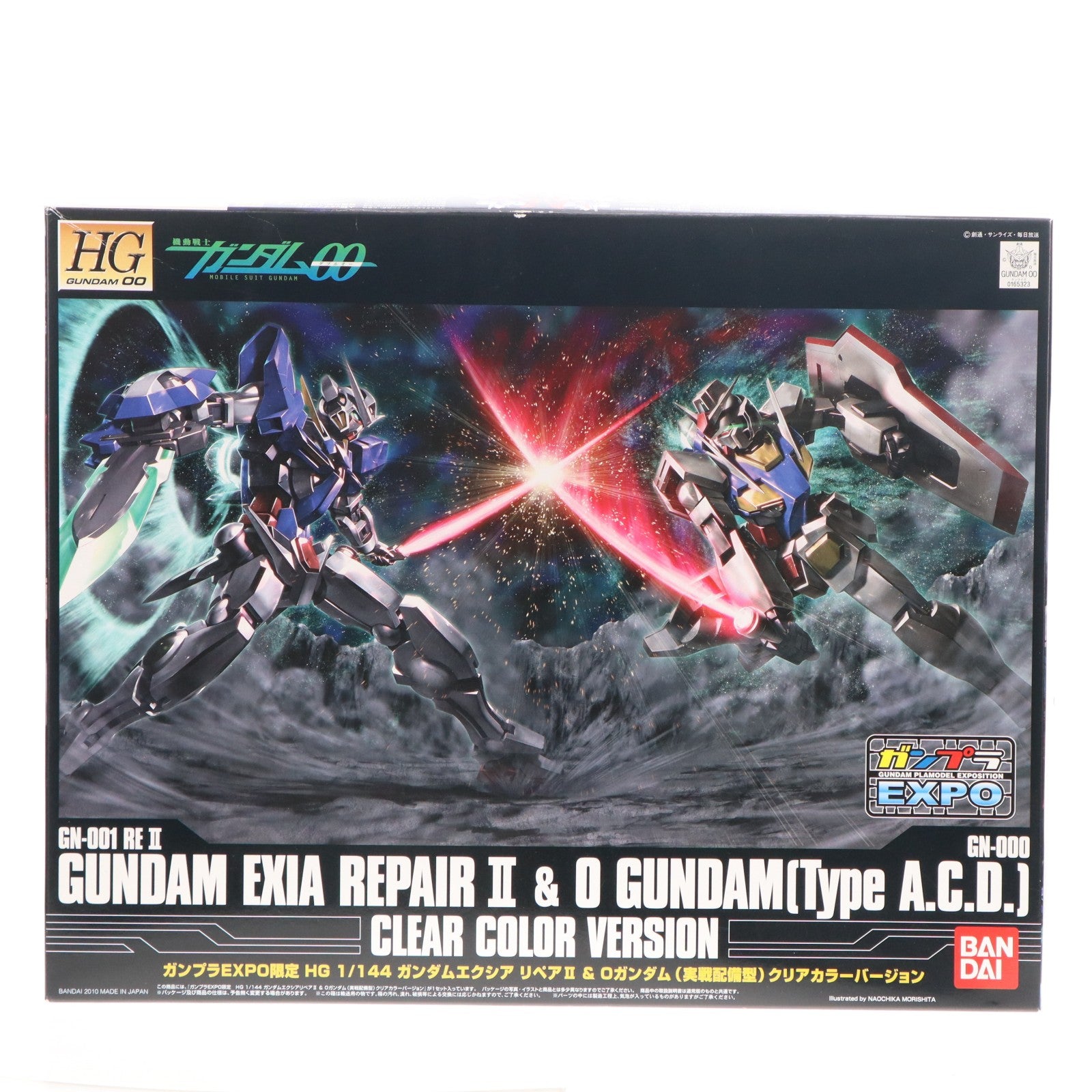 【中古即納】[PTM] ガンプラEXPO限定 HG 1/144 ガンダムエクシア リペア2&Oガンダム(実戦配備型) クリアカラーバージョン 機動戦士ガンダム00(ダブルオー) プラモデル バンダイ(20100831)