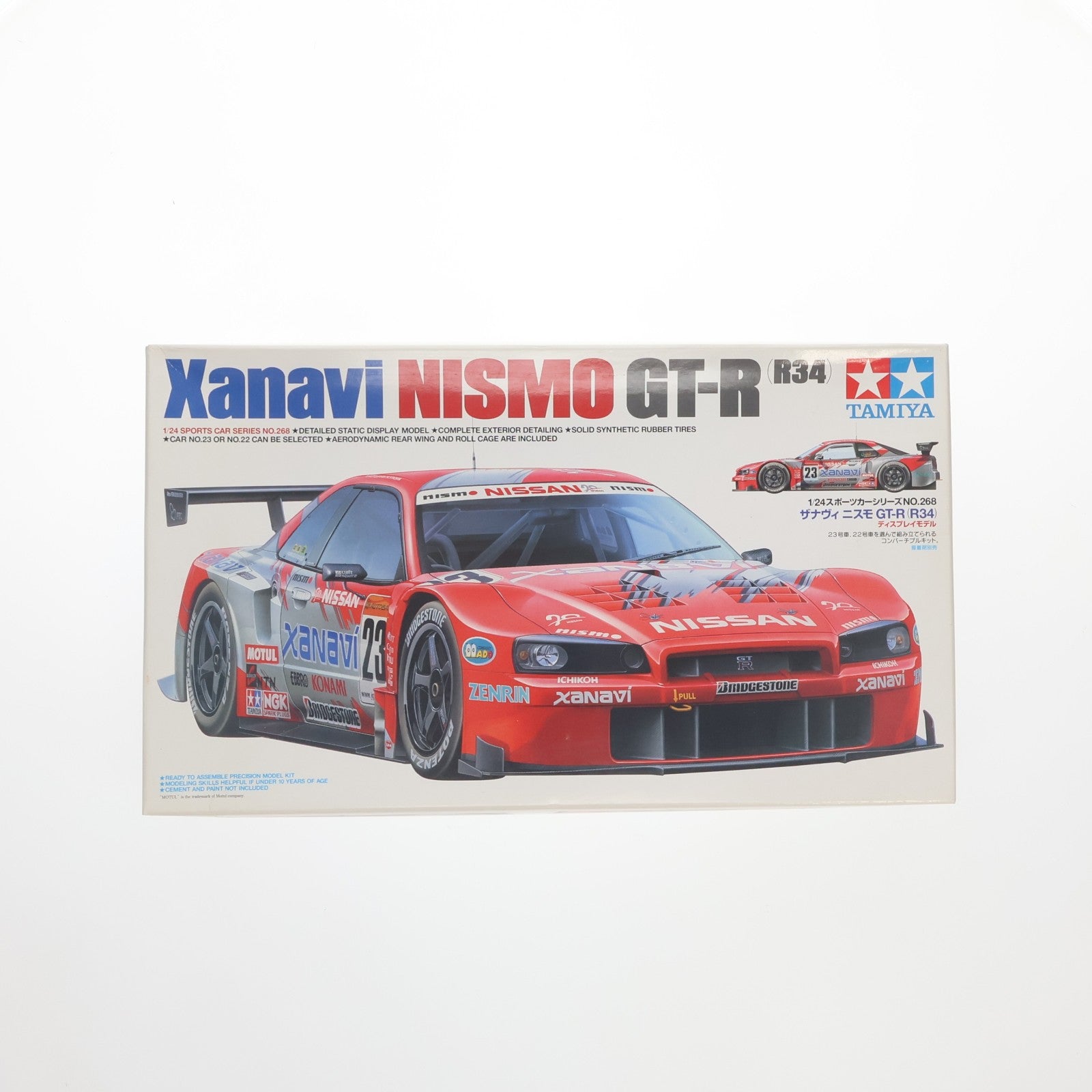 【中古即納】[PTM] スポーツカーシリーズ No.268 1/24 ザナヴィ ニスモ GT-R(R34) プラモデル(24268) タミヤ(20031128)
