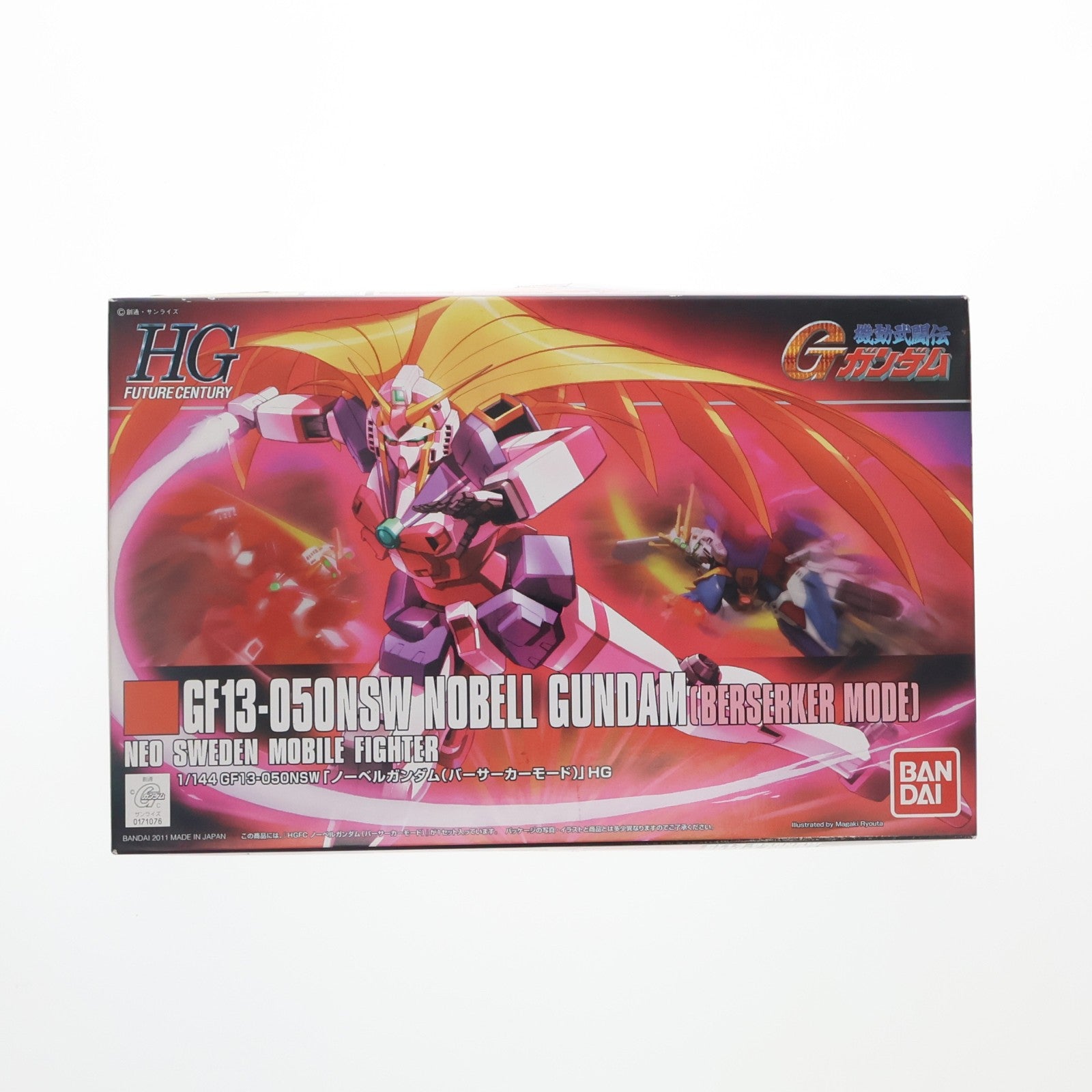 【中古即納】[PTM] HGFC 1/144 ノーベルガンダム バーサーカーモード 機動武闘伝Gガンダム プラモデル バンダイ(20180727)