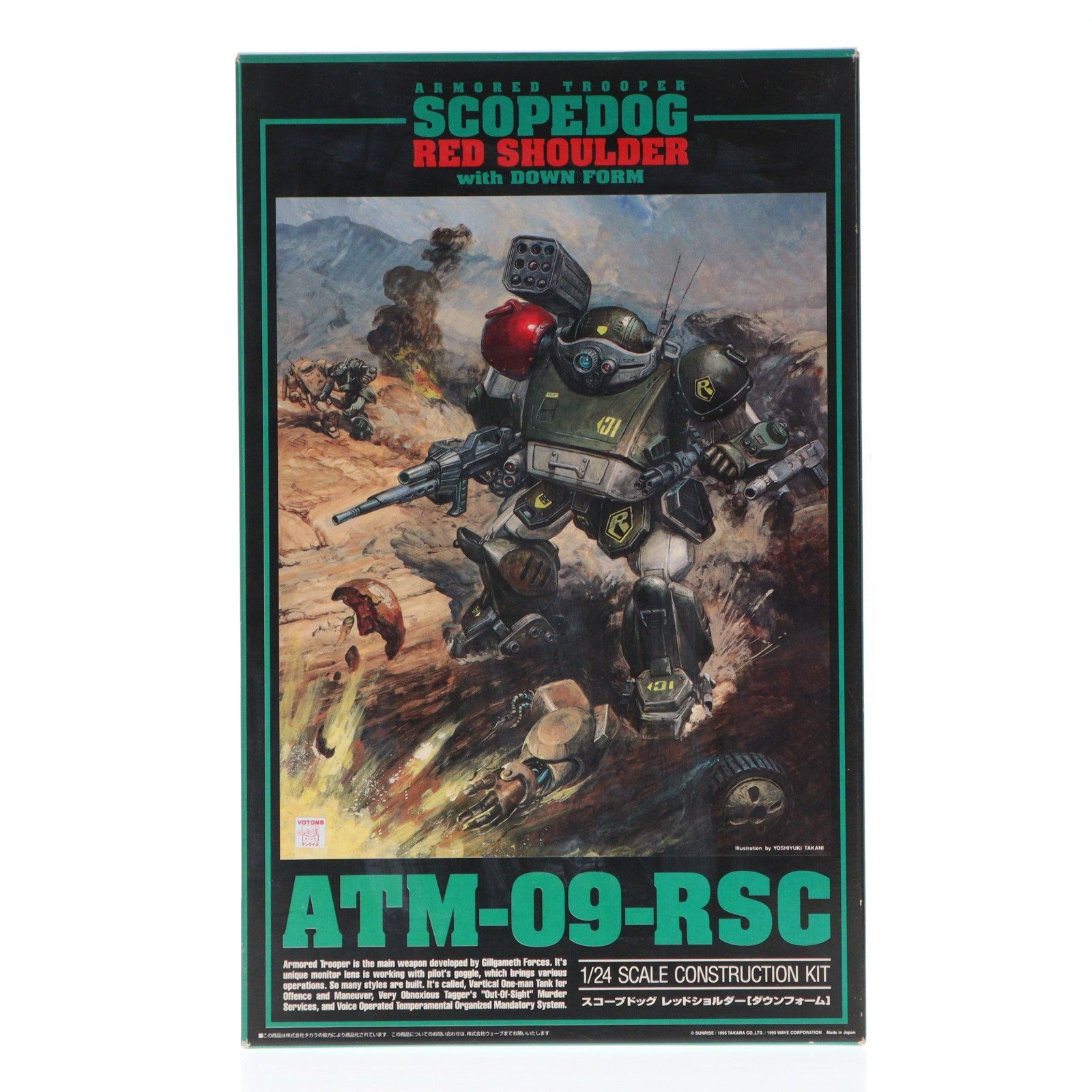 【中古即納】[PTM] 1/24 スコープドッグ・レッドショルダー(ダウンフォーム) ATM-09-RSC 装甲騎兵ボトムズ プラモデル ウェーブ(WAVE)(19991231)