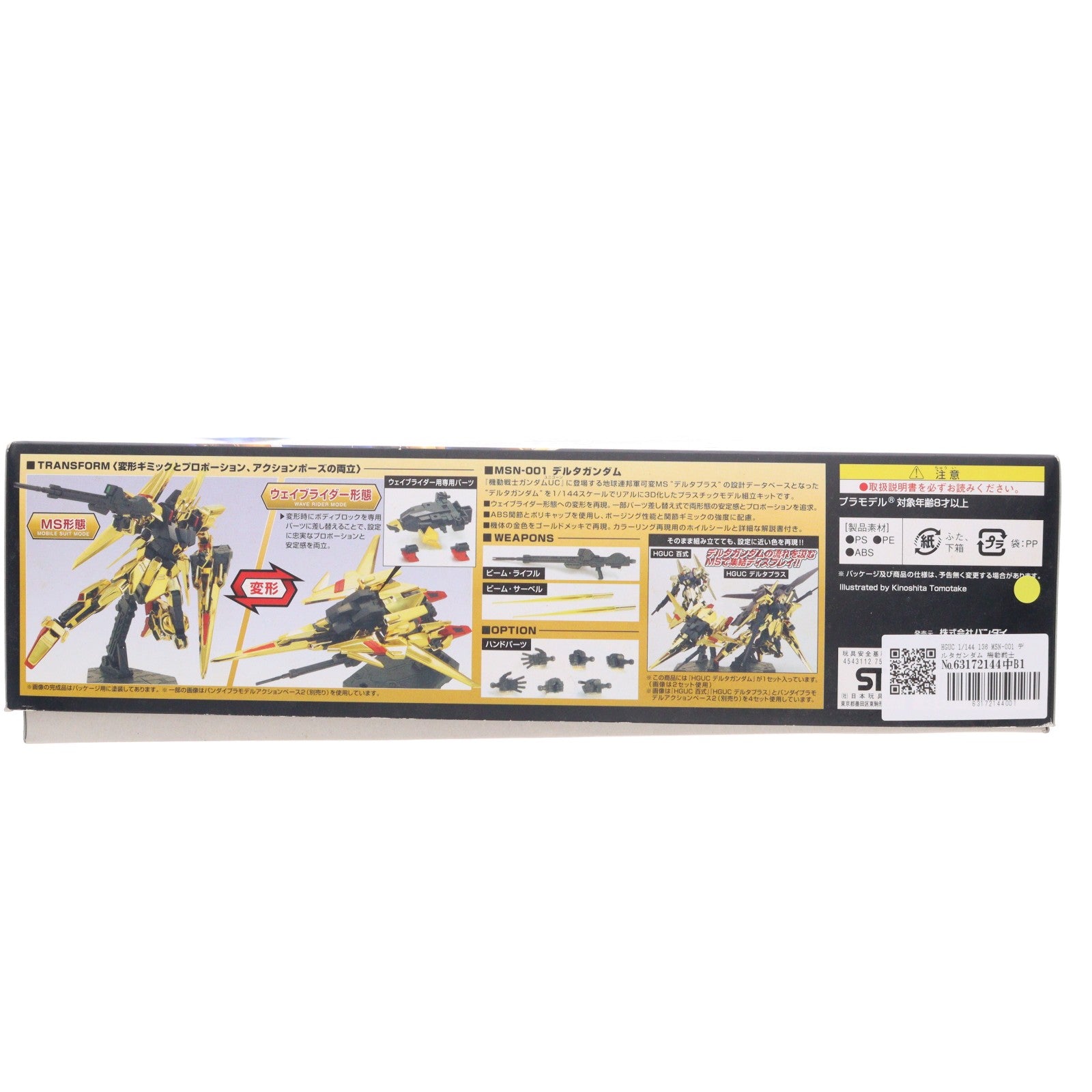 【中古即納】[PTM] HGUC 1/144 136 MSN-001 デルタガンダム 機動戦士ガンダムUC(ユニコーン) プラモデル(0175315) バンダイ(20120308)