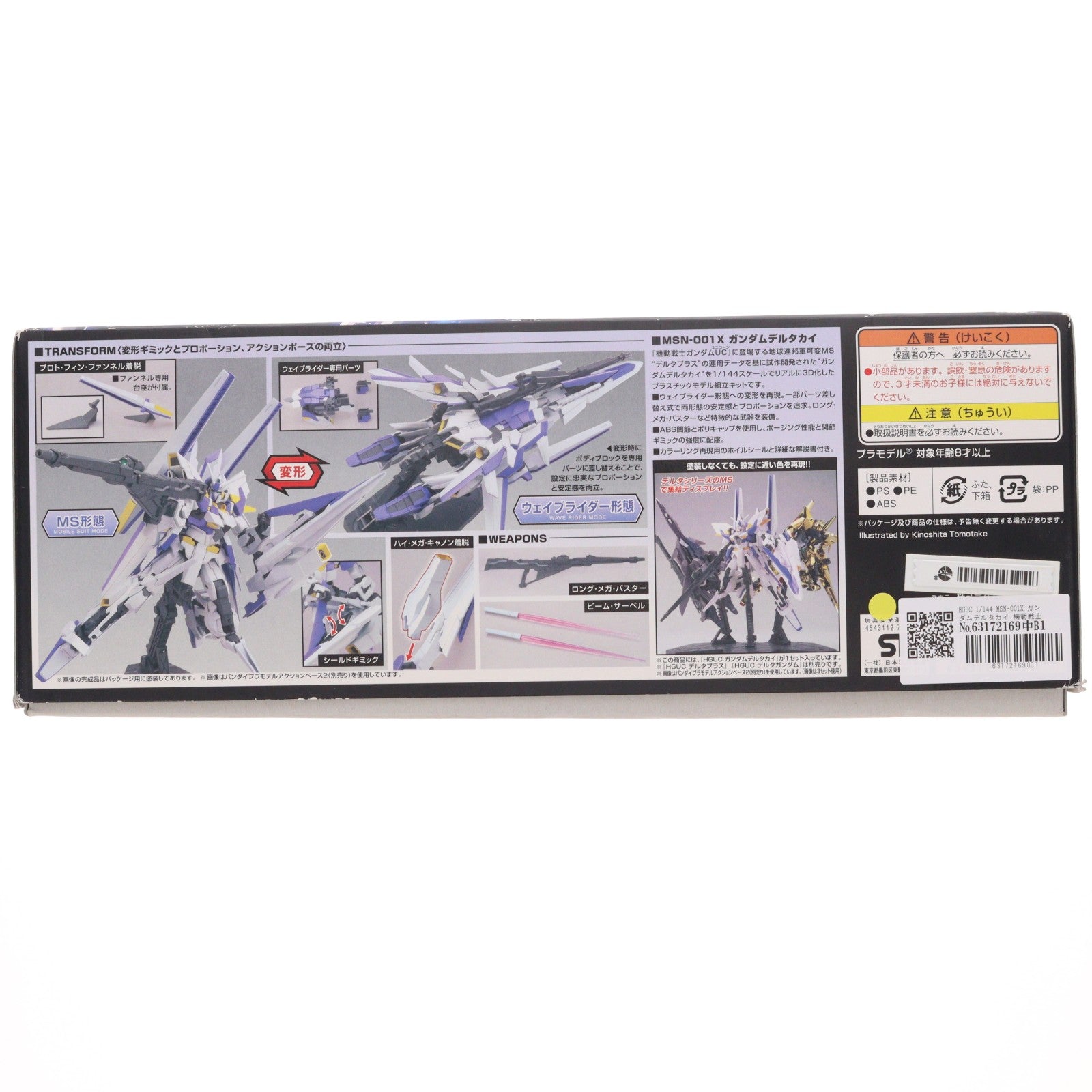 【中古即納】[PTM] HGUC 1/144 MSN-001X ガンダムデルタカイ 機動戦士ガンダムUC(ユニコーン) MSV プラモデル(0179641) バンダイ(20180201)
