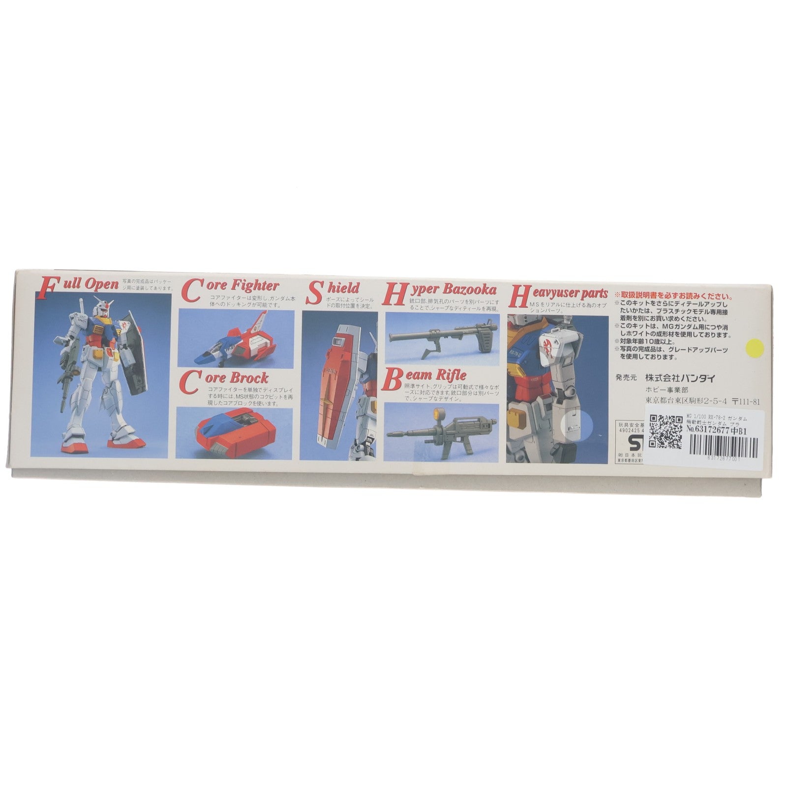 【中古即納】[PTM] MG 1/100 RX-78-2 ガンダム 機動戦士ガンダム プラモデル(0048129) バンダイ(19950731)