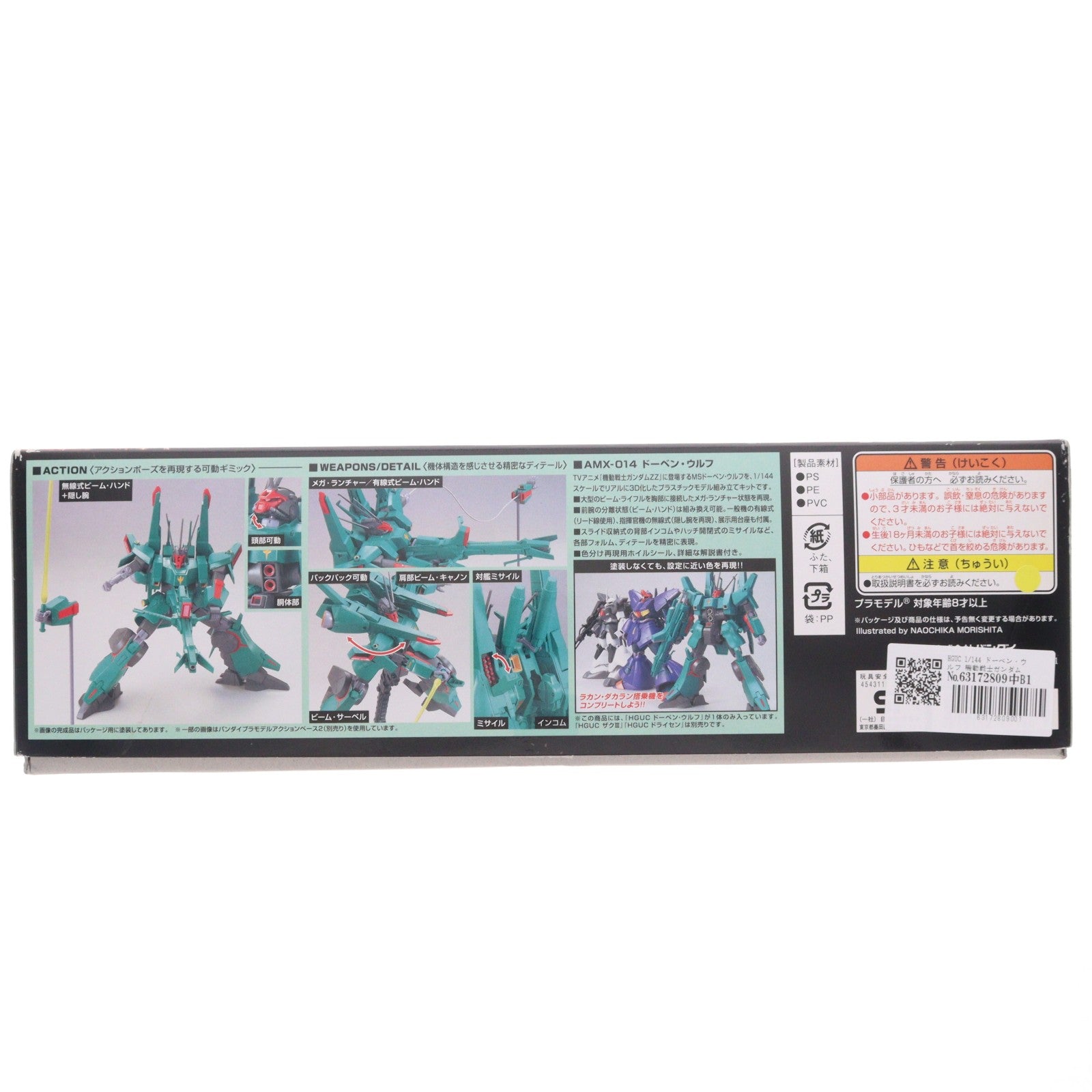 【中古即納】[PTM] HGUC 1/144 ドーベン・ウルフ 機動戦士ガンダムZZ(ダブルゼータ) プラモデル バンダイ(20171022)