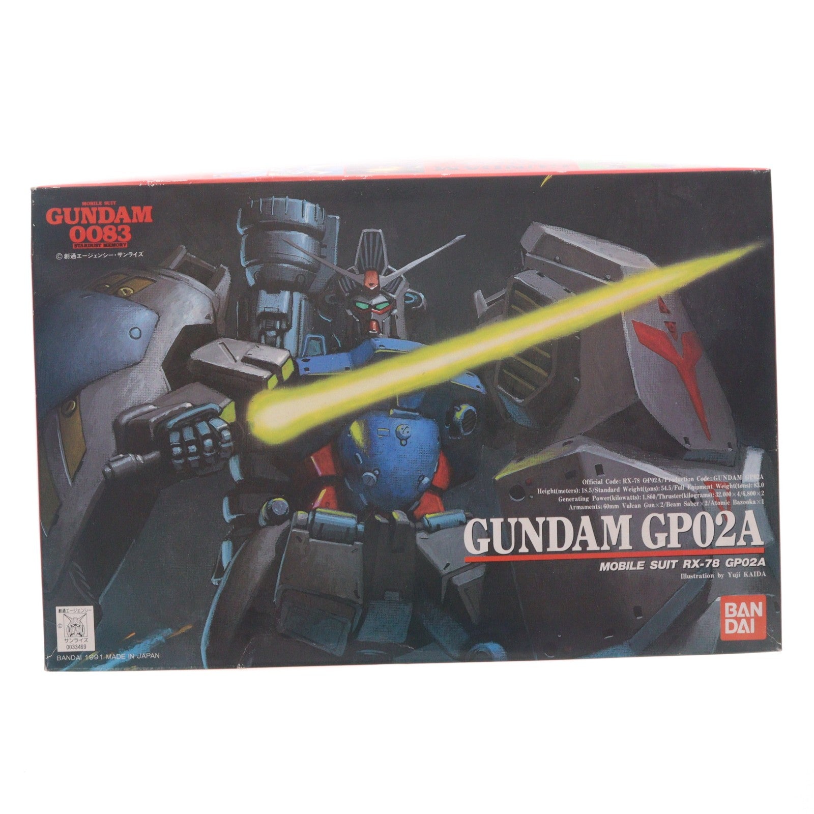 【中古即納】[PTM] 1/144 ガンダム RX-78 GP02A 機動戦士ガンダム0083 STARDUST MEMORY シリーズNo.2 プラモデル バンダイ(19991231)