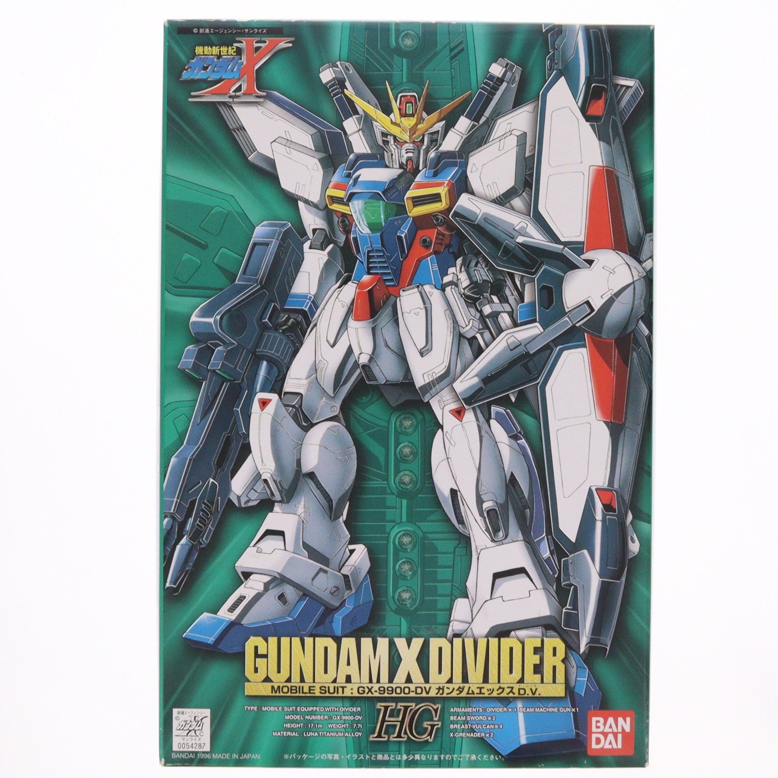 【中古即納】[PTM] HG 1/100 GX-9900-DV ガンダムエックス ディバイダー 機動新世紀ガンダムX プラモデル(0054287) バンダイ(20180221)