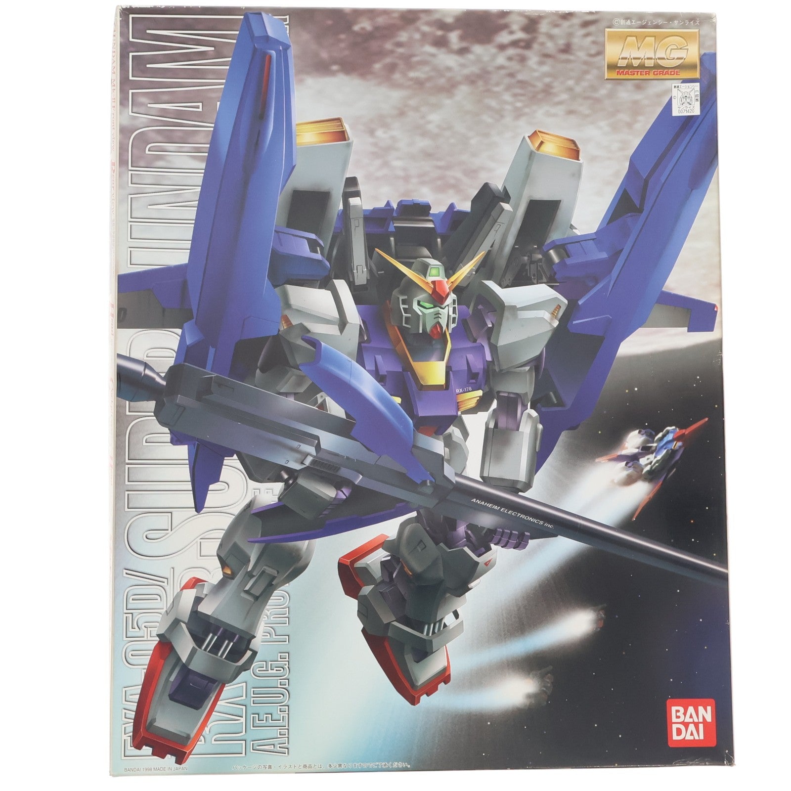 【中古即納】[PTM] MG 1/100 FXA-05D + RX-178 スーパーガンダム 反地球連邦政府組織(エゥーゴ) 試作型モビルスーツ支援戦闘機装備型 機動戦士Zガンダム プラモデル(0071420) バンダイ(20170421)