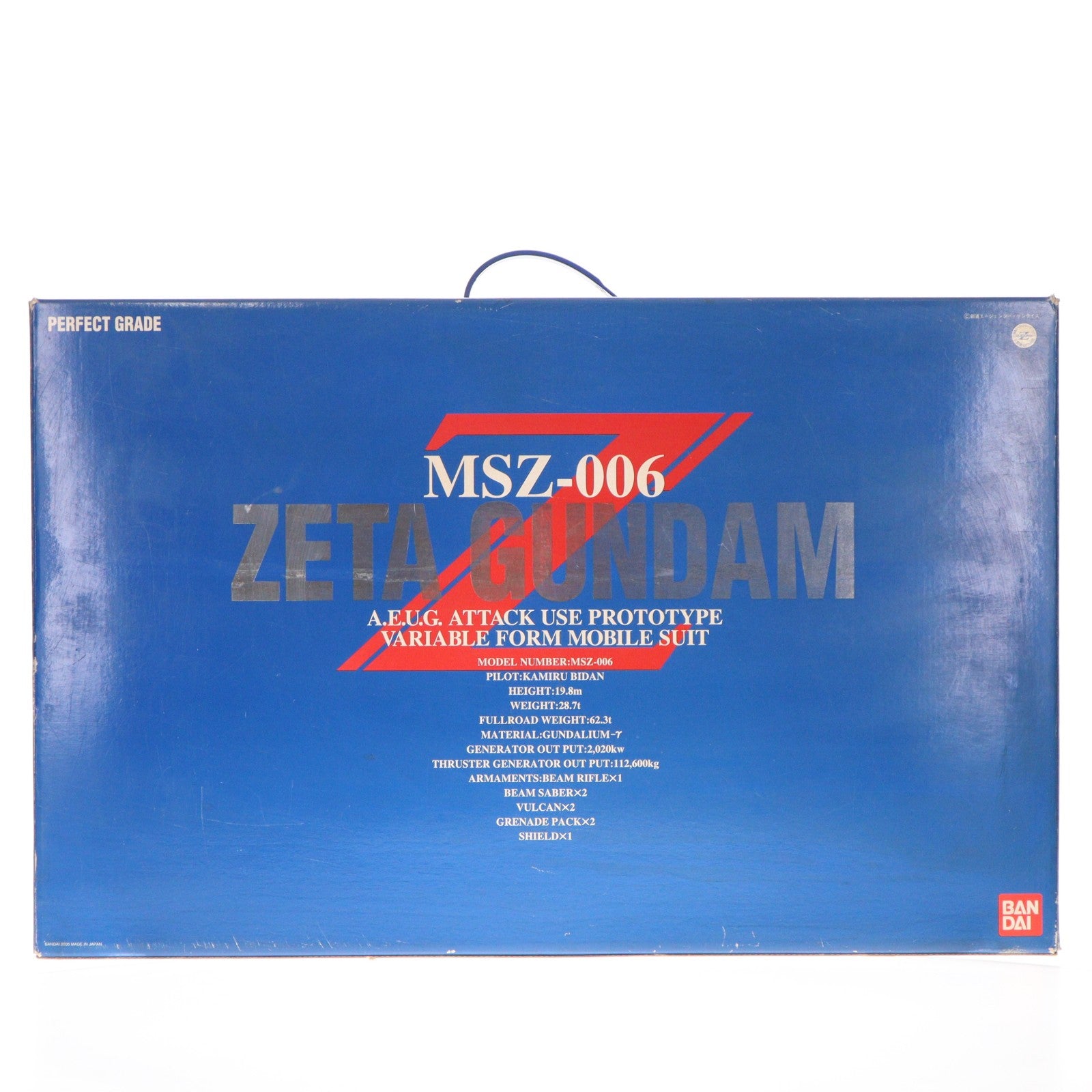 【中古即納】[PTM] PG 1/60 MSZ-006 Zガンダム 機動戦士Zガンダム プラモデル(0075680) バンダイ(20000303)