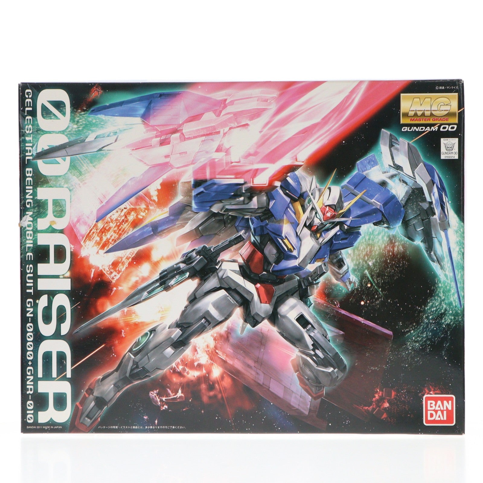 【中古即納】[PTM] MG 1/100 GN-0000+GNR-010 ダブルオーライザー 機動戦士ガンダム00(ダブルオー) プラモデル(0169914) バンダイ(20210920)