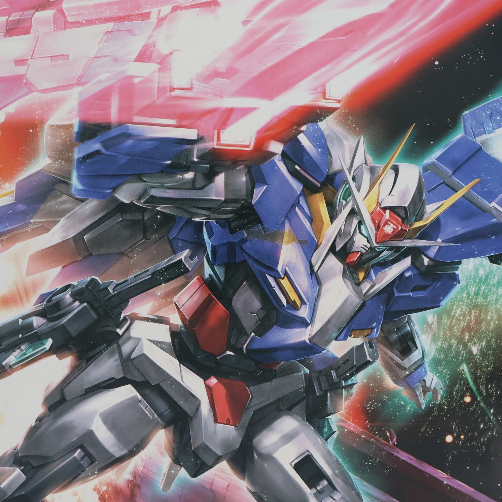 【中古即納】[PTM] MG 1/100 GN-0000+GNR-010 ダブルオーライザー 機動戦士ガンダム00(ダブルオー) プラモデル(0169914) バンダイ(20210920)