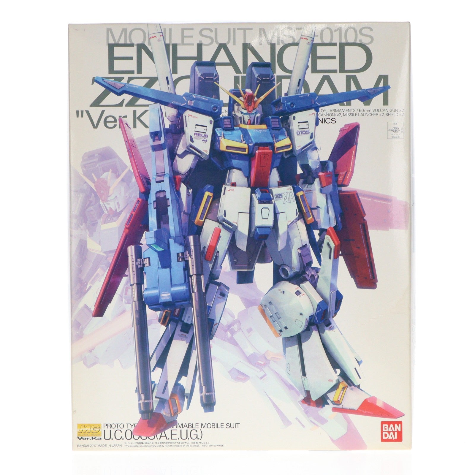 【中古即納】[PTM] プレミアムバンダイ限定 MG 1/100 MSZ-010S 強化型ダブルゼータガンダム Ver.Ka 機動戦士ガンダムZZ(ダブルゼータ) プラモデル(0223248) バンダイ(20171231)