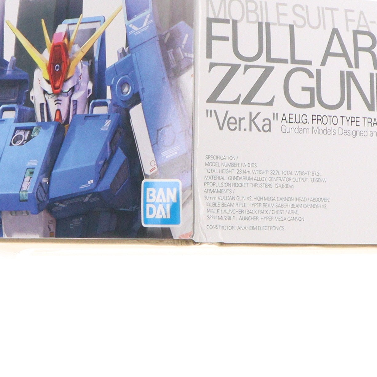 【中古即納】[PTM] (再販) MG 1/100 フルアーマーZZガンダム Ver.Ka 機動戦士ガンダムZZ(ダブルゼータ) プラモデル(5072026) バンダイスピリッツ(20260415)