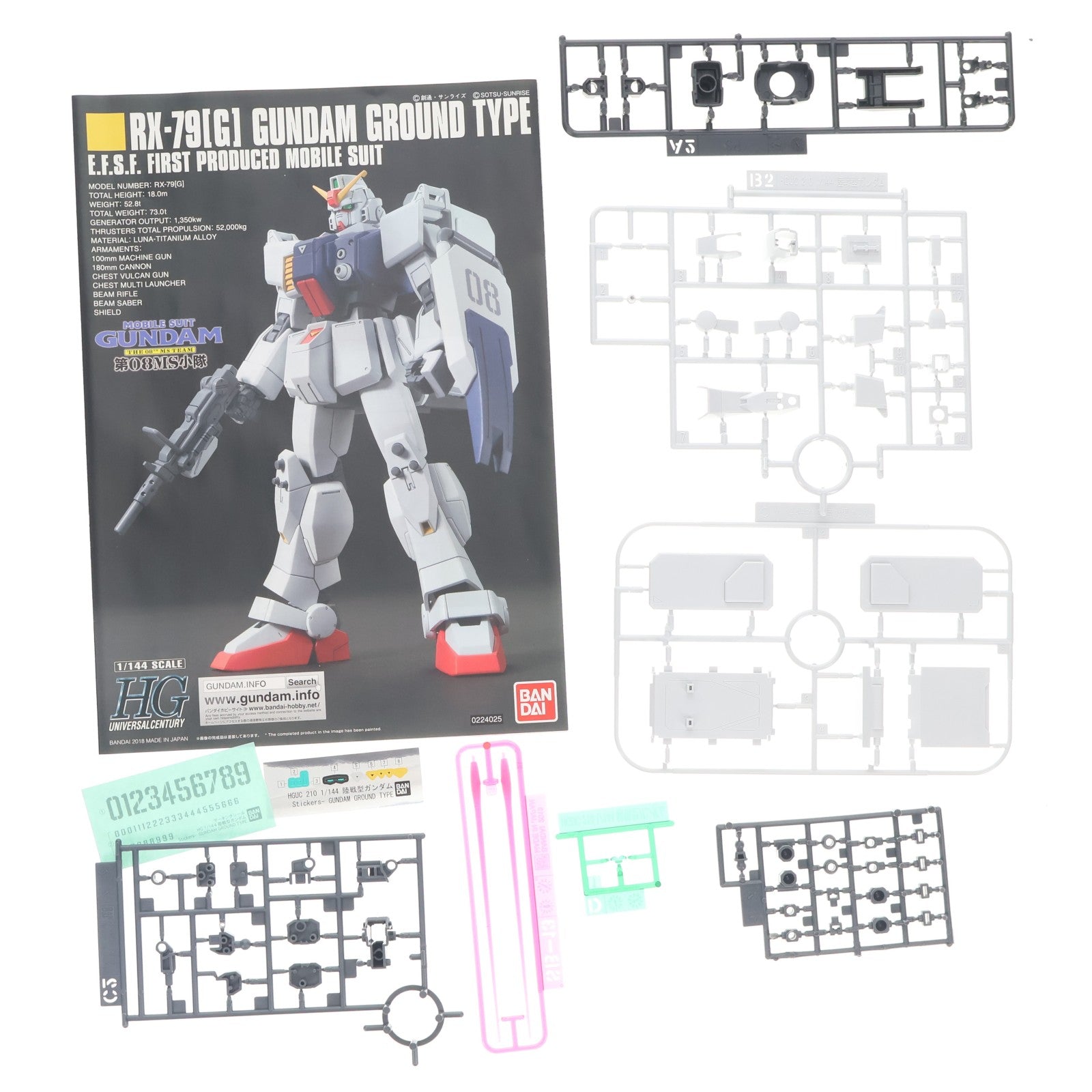 【中古即納】[PTM] HGUC 1/144 RX-79[G] 陸戦型ガンダム 機動戦士ガンダム 第08MS小隊 プラモデル バンダイスピリッツ(20200324)