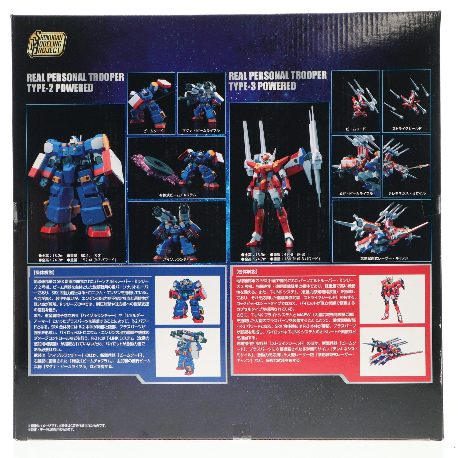 【中古即納】[PTM] (食玩) プレミアムバンダイ限定 SMP[SHOKUGAN MODELING PROJECT] スーパーロボット大戦OG R-2パワード&R-3パワード プラモデル バンダイ(20230531)