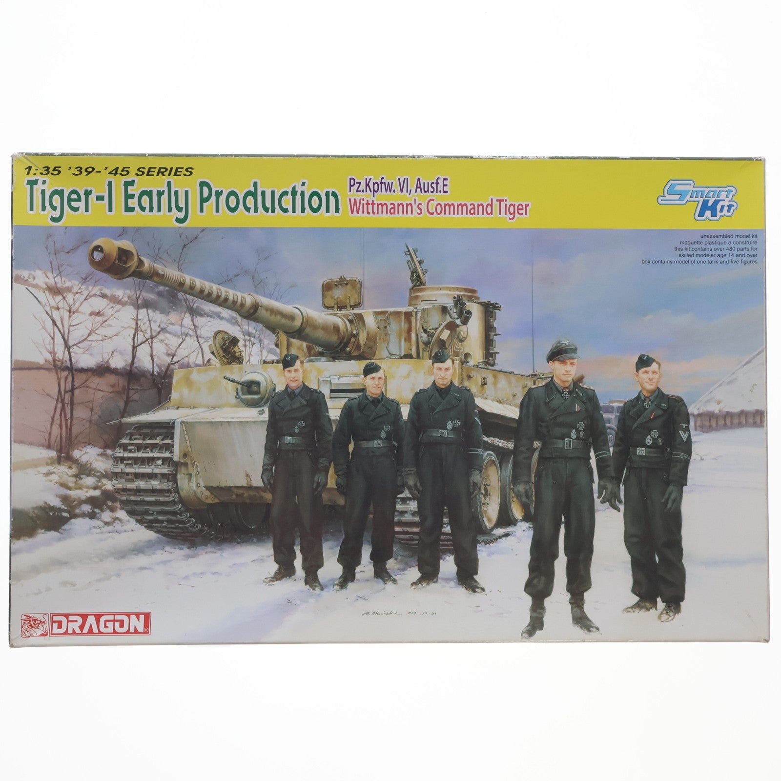 【中古即納】[PTM] 初回特典付属 1/35 Tiger-I Early Production Pz.Kpfw. VI Ausf. E Wittmann’s Command Tiger(WWII ドイツ軍 ティーガーI 初期生産型 ミハエル・ヴィットマン) ’39-’45 SERIES プラモデル(6730) ドラゴン(DRAGON)(20141221)