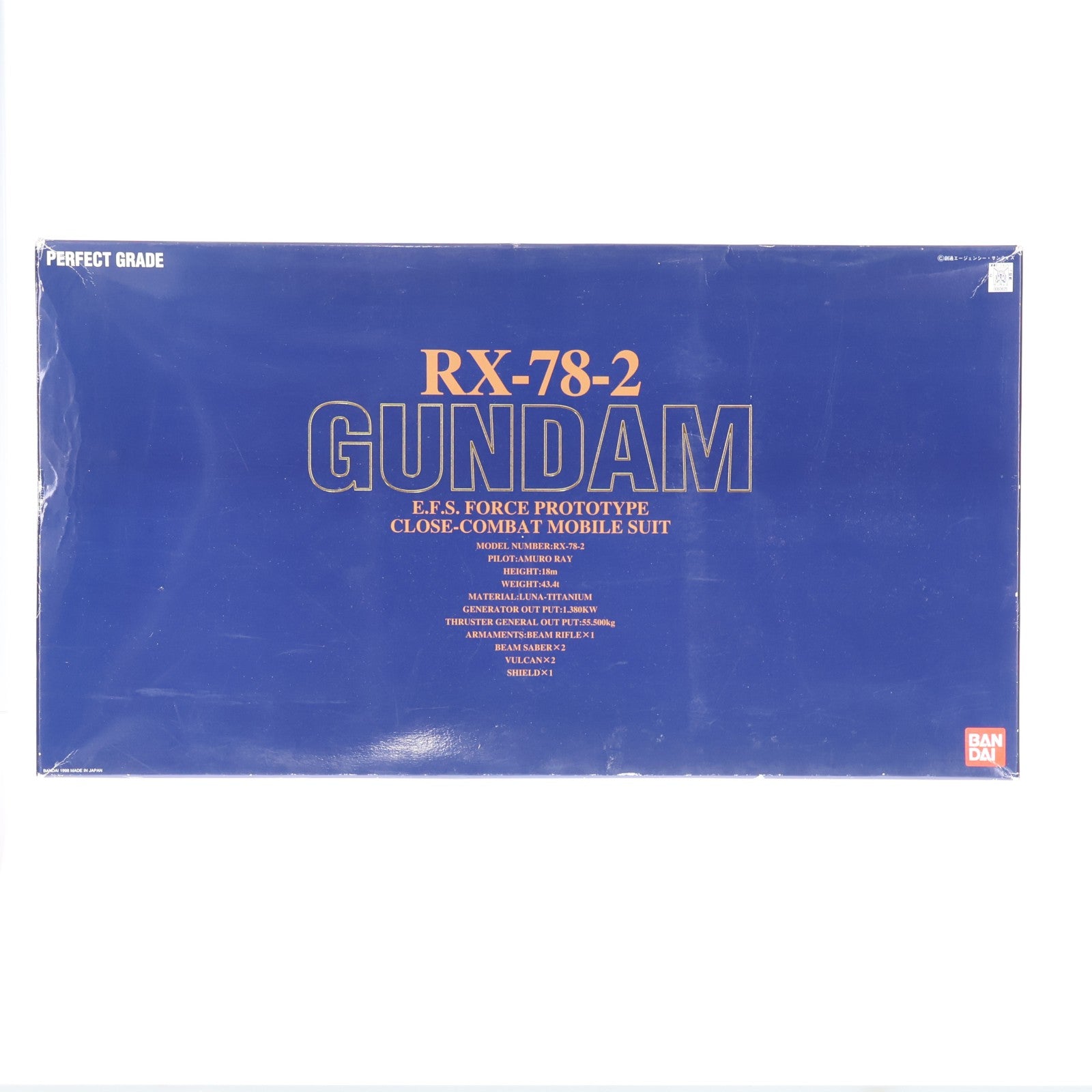 【中古即納】[PTM] PG 1/60 RX-78-2 ガンダム 機動戦士ガンダム プラモデル(0060625) バンダイ(19981009)