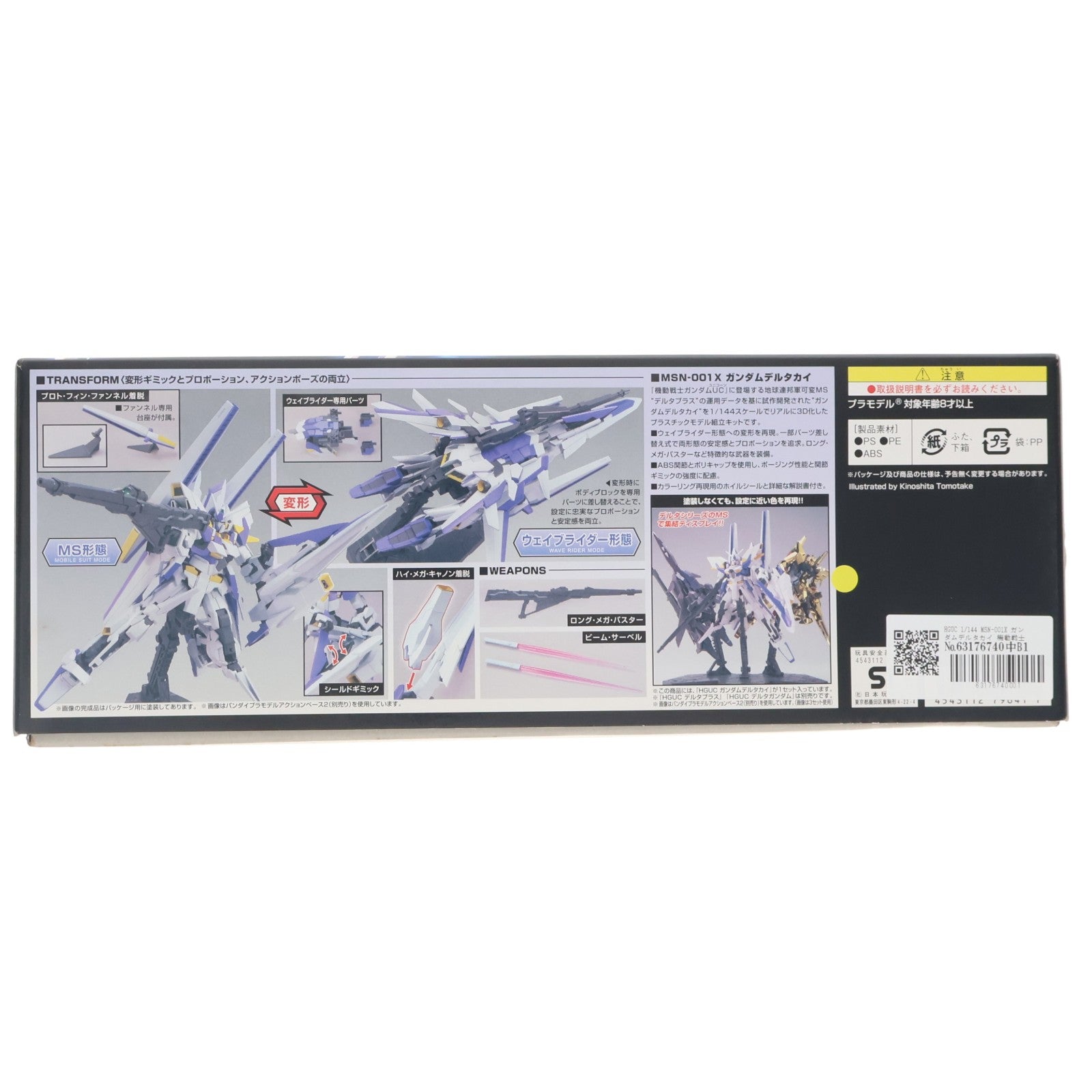 【中古即納】[PTM] HGUC 1/144 MSN-001X ガンダムデルタカイ 機動戦士ガンダムUC(ユニコーン) MSV プラモデル(0179641) バンダイ(20180201)