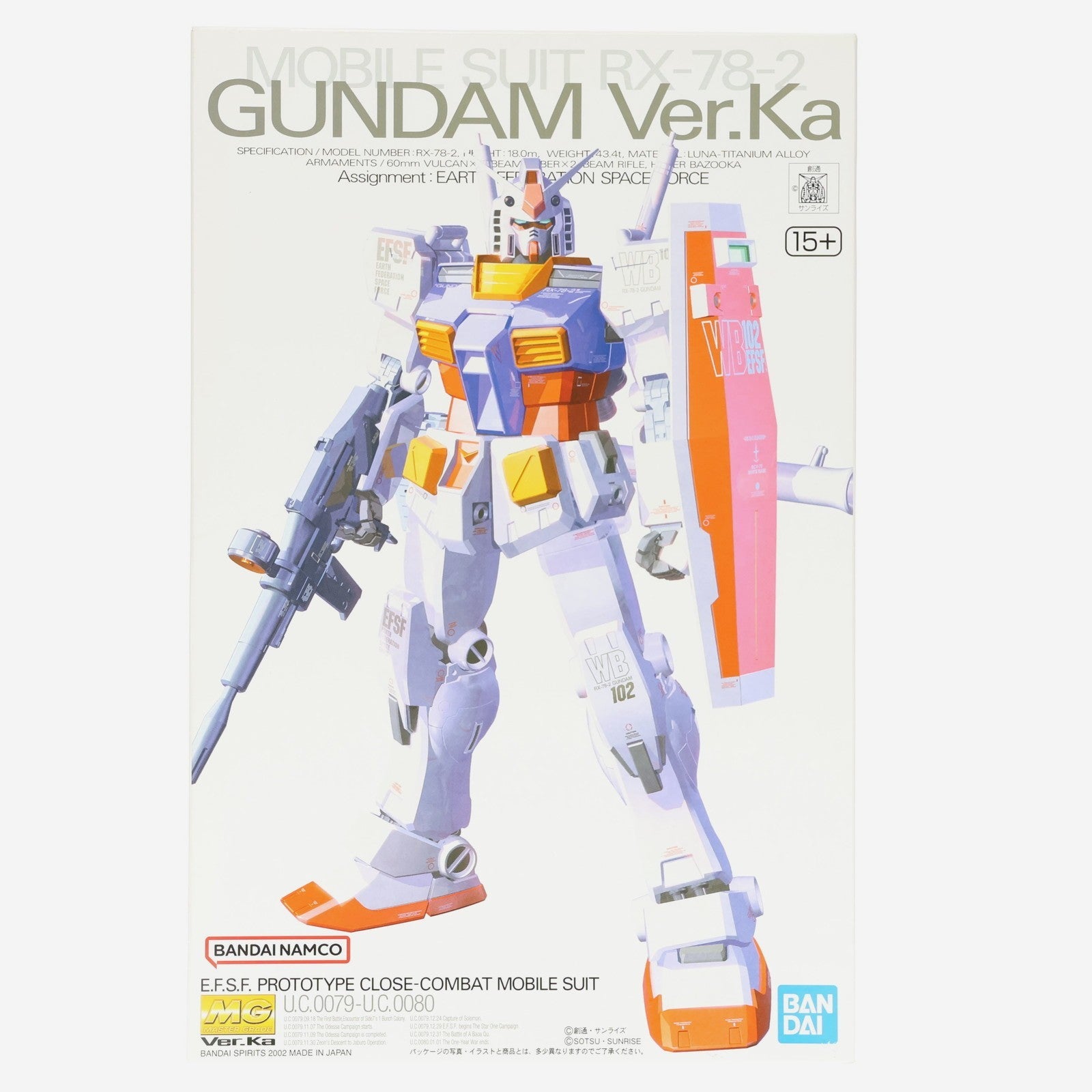 【中古即納】[PTM] (再販) MG 1/100 RX-78-2 ガンダム Ver.Ka 機動戦士ガンダム プラモデル(5063537) バンダイスピリッツ(20260513)