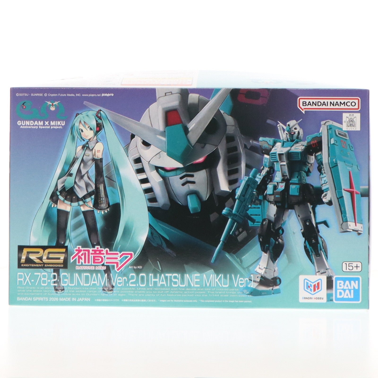 【中古即納】[PTM] プレミアムバンダイ限定 RG 1/144 RX-78-2 ガンダム Ver.2.0[初音ミクVer.] 機動戦士ガンダム プラモデル(5072569) バンダイスピリッツ(20260531)