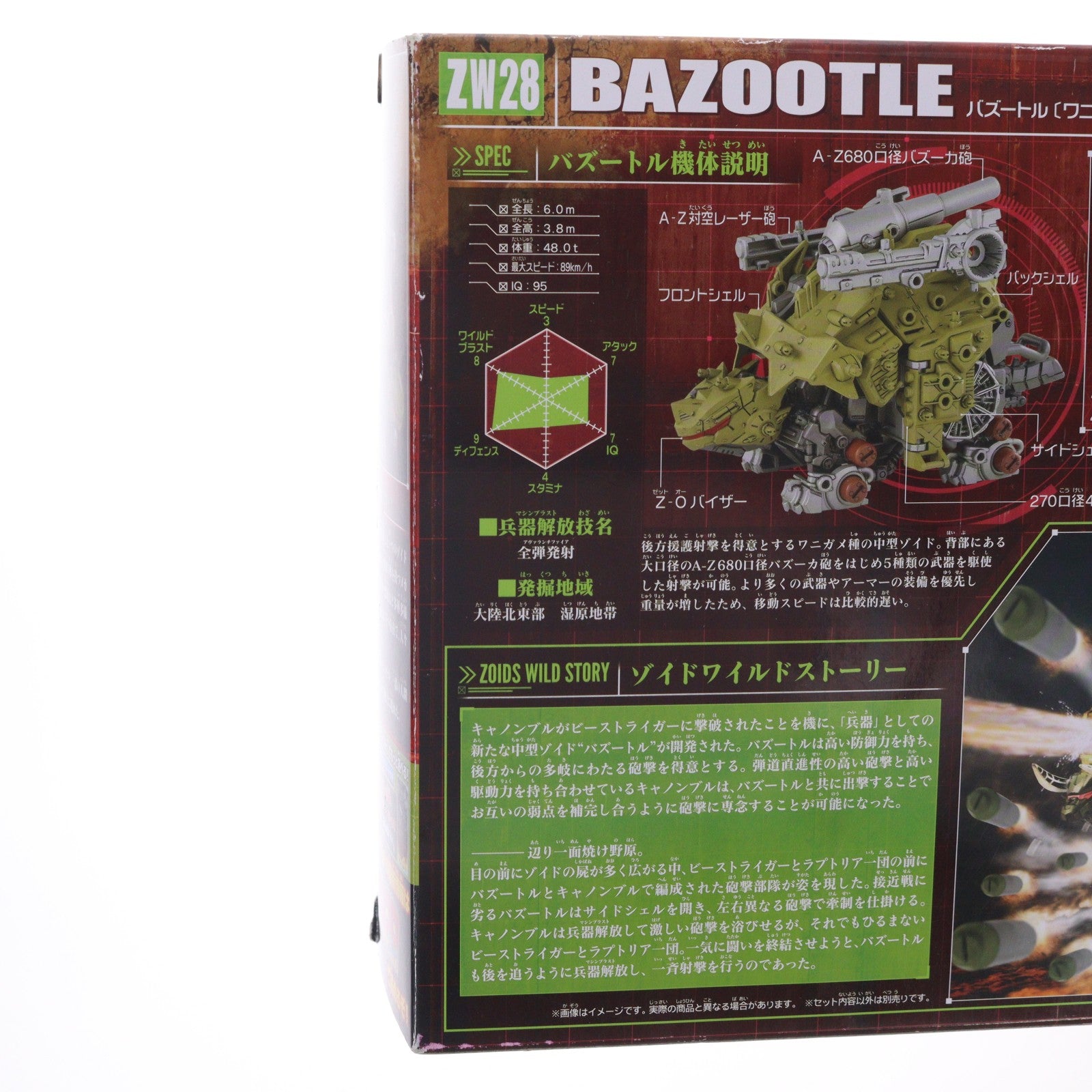 【中古即納】[PTM] ZW28 1/35 バズートル(ワニガメ) ZOIDS ゾイドワイルド プラモデル タカラトミー(20190824)