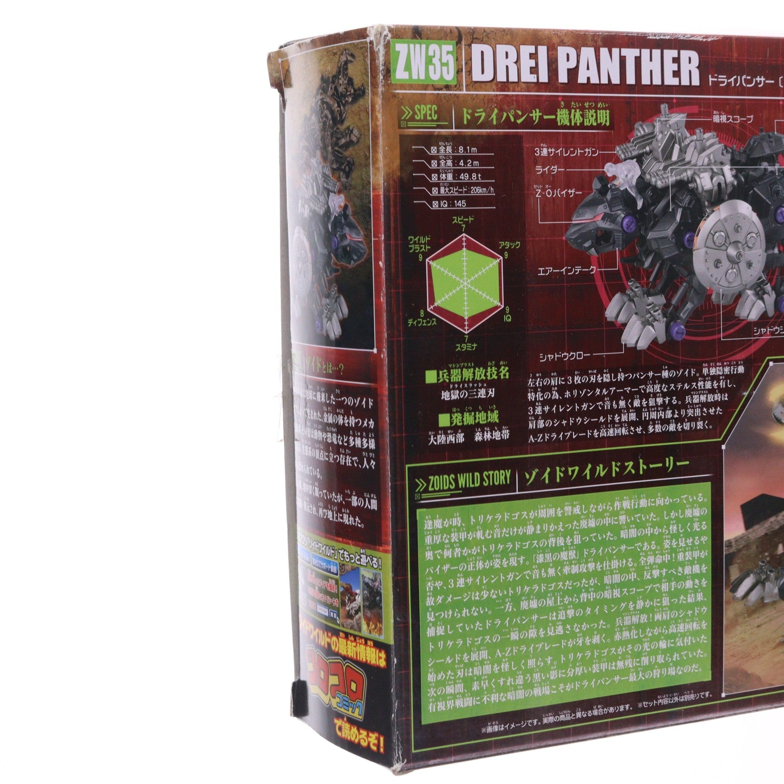 【中古即納】[PTM] ZW35 1/35 ドライパンサー(クロヒョウ種) ZOIDS WILD(ゾイドワイルド) プラモデル タカラトミー(20191226)