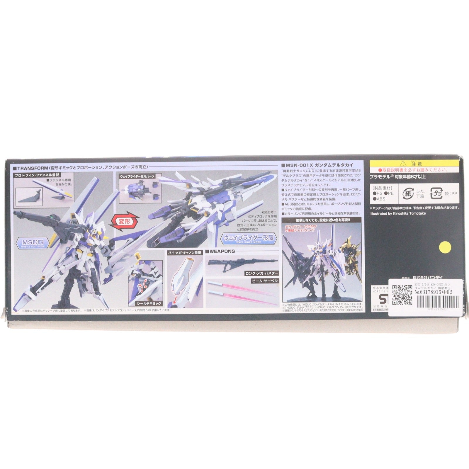 【中古即納】[PTM] HGUC 1/144 MSN-001X ガンダムデルタカイ 機動戦士ガンダムUC(ユニコーン) MSV プラモデル(0179641) バンダイ(20180201)