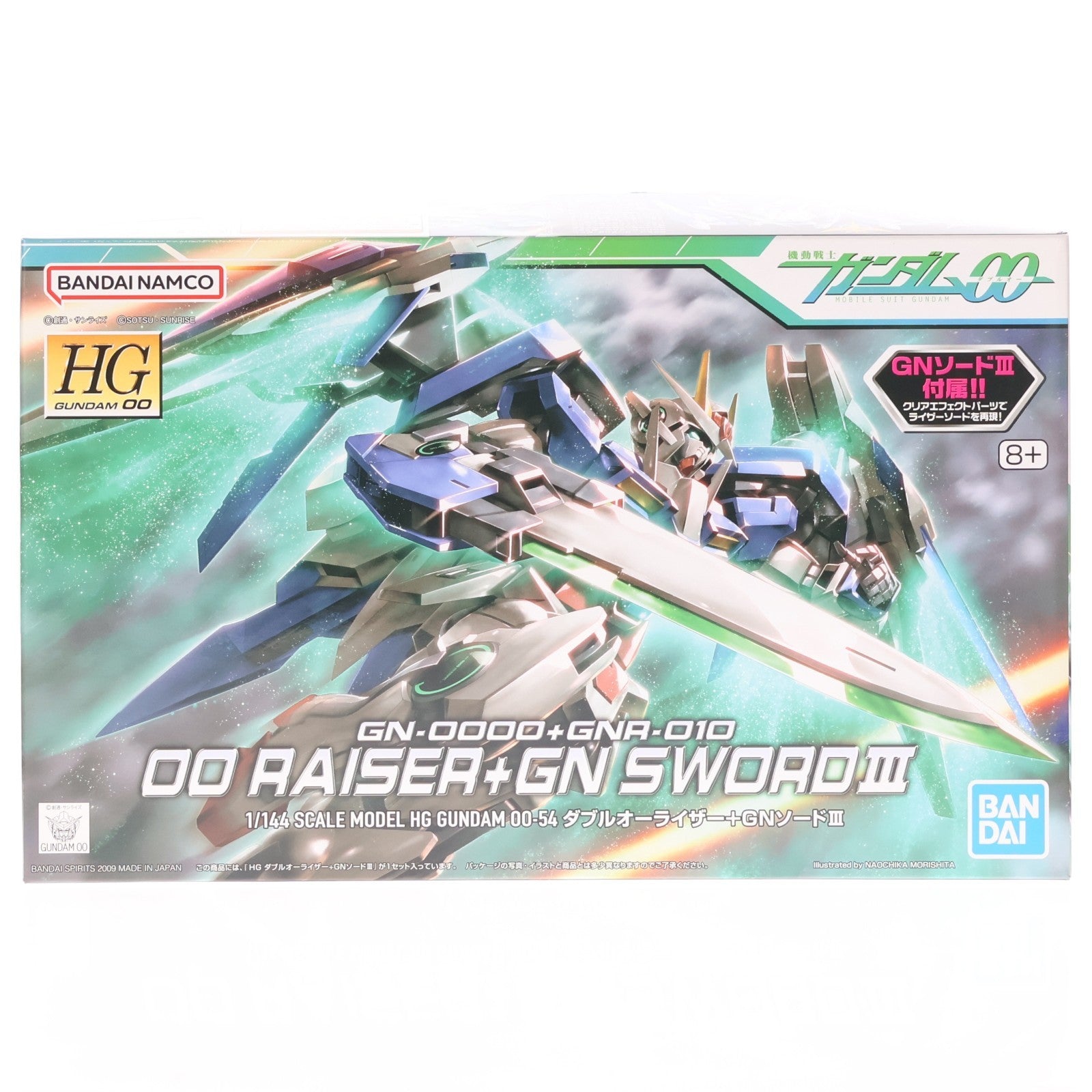 【中古即納】[PTM] (再販) HG 1/144 GN-0000+GNR-010 ダブルオーライザー+GNソードIII 機動戦士ガンダム00(ダブルオー) プラモデル バンダイスピリッツ(20260708)