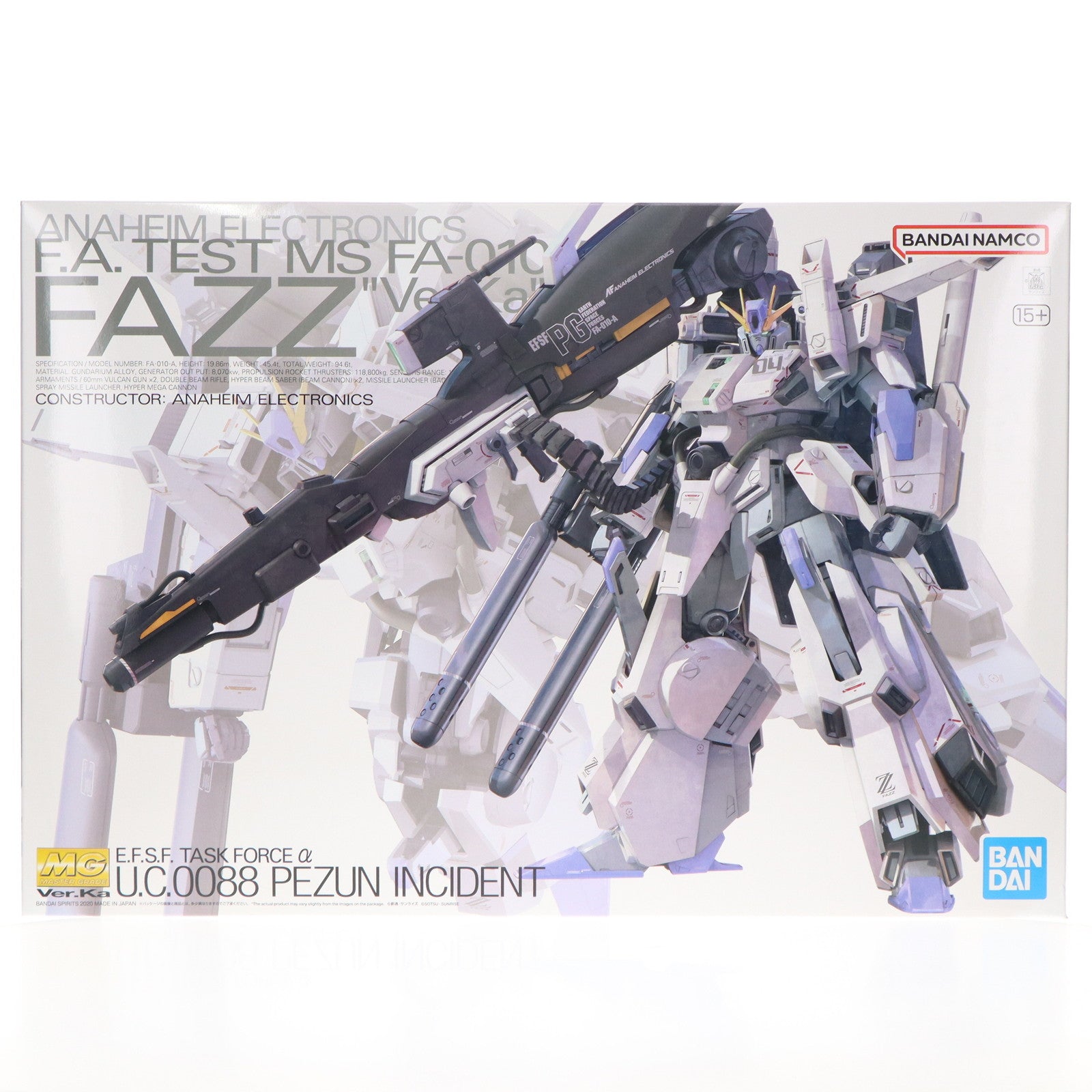 【中古即納】[PTM] (再販) MG 1/100 FAZZ(ファッツ) Ver.Ka ガンダム・センチネル プラモデル(5058880) バンダイスピリッツ(20260325)