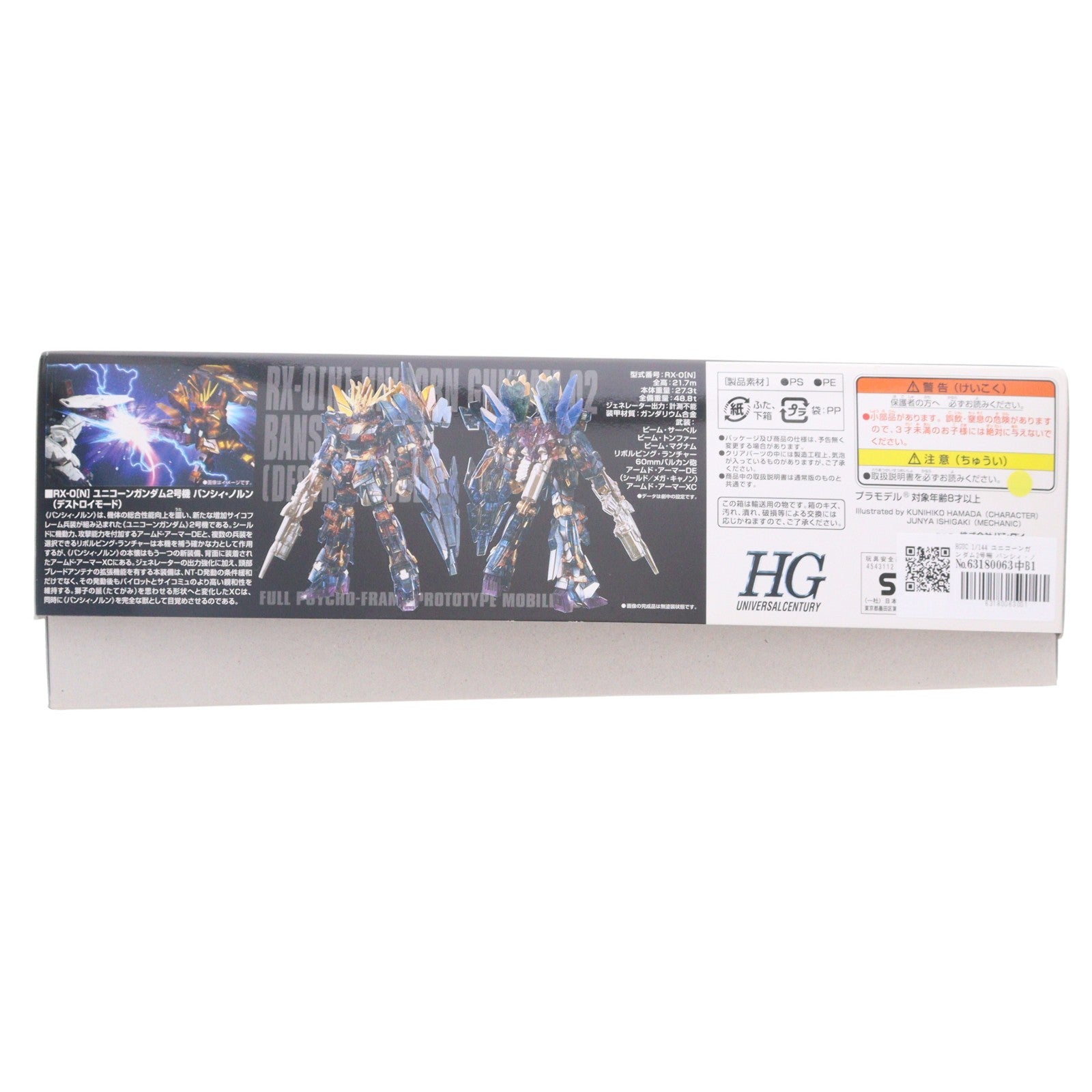 【中古即納】[PTM] HGUC 1/144 ユニコーンガンダム2号機 バンシィ・ノルン(デストロイモード) 劇場限定 NT-DクリアVer. 機動戦士ガンダムUC episode 7 虹の彼方に プラモデル(0190965) バンダイ(20140517)