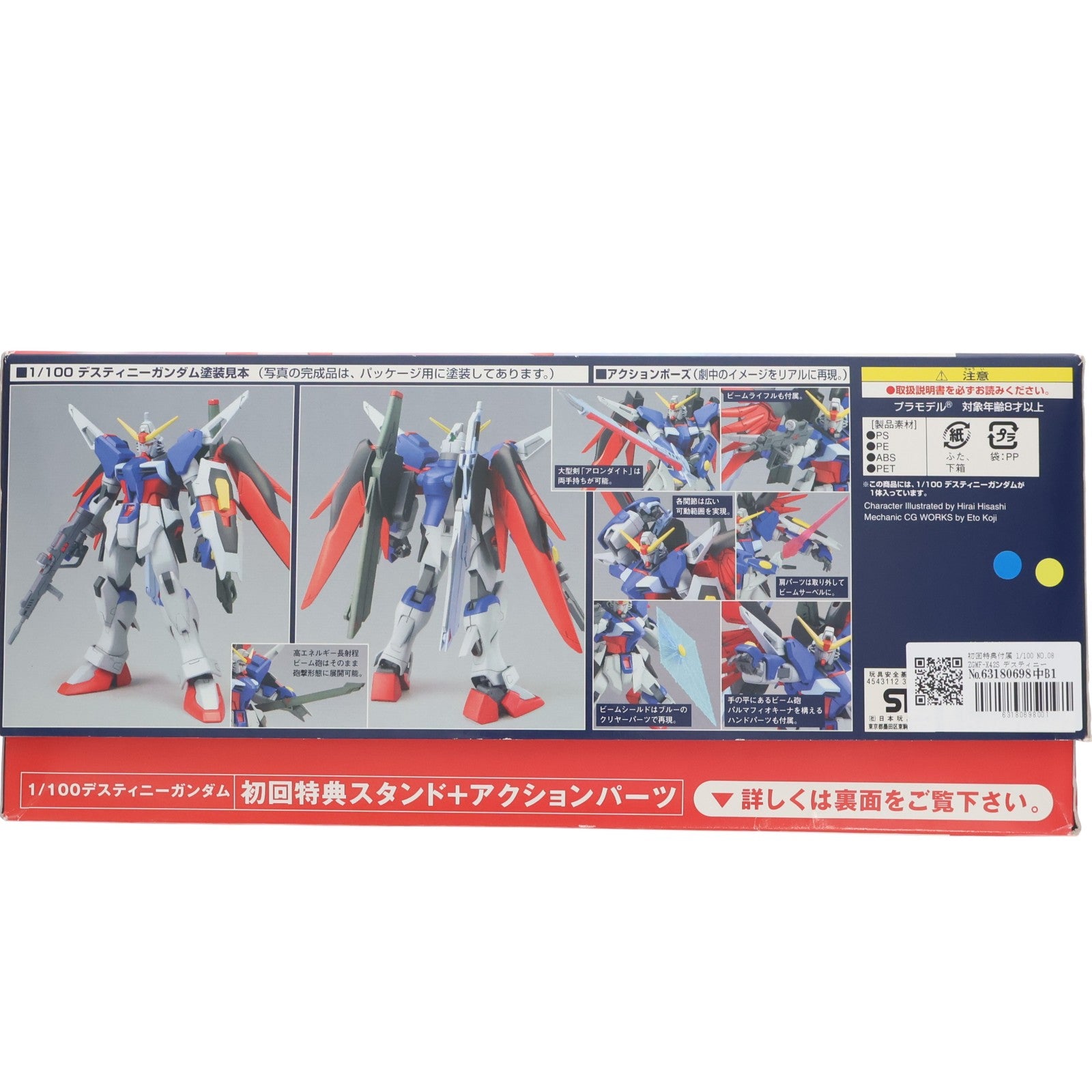 【中古即納】[PTM] 初回特典付属 1/100 NO.08 ZGMF-X42S デスティニーガンダム 機動戦士ガンダムSEED DESTINY(シード デスティニー) プラモデル(0134111) バンダイ(20050720)