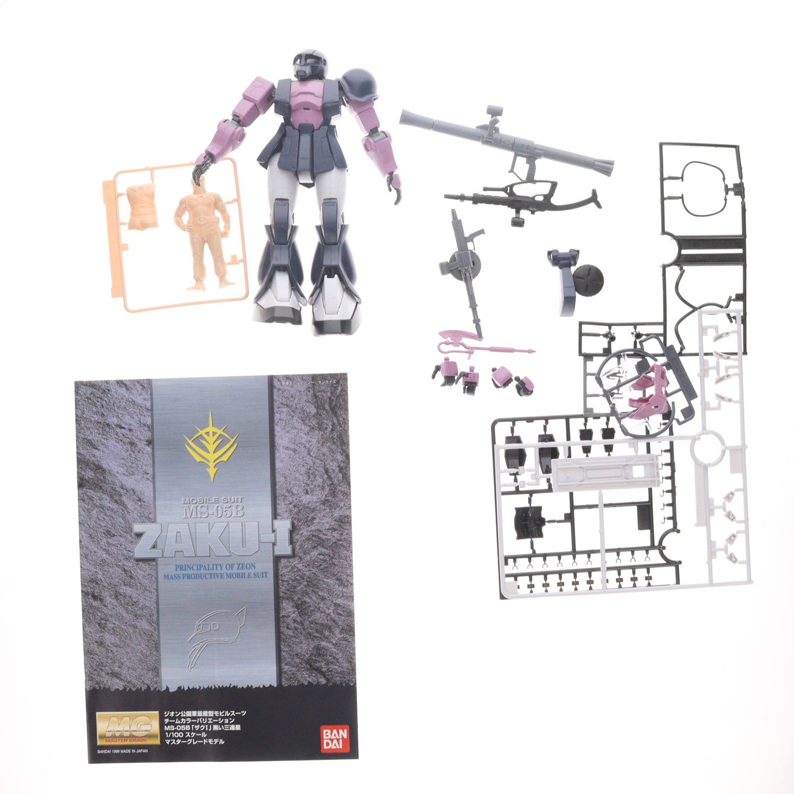【中古即納】[PTM] MG 1/100 MS-05B ジオン公国軍量産型モビルスーツ チームカラーバリエーション ザクI 黒い三連星 機動戦士ガンダム プラモデル(0072575) バンダイ(20170224)