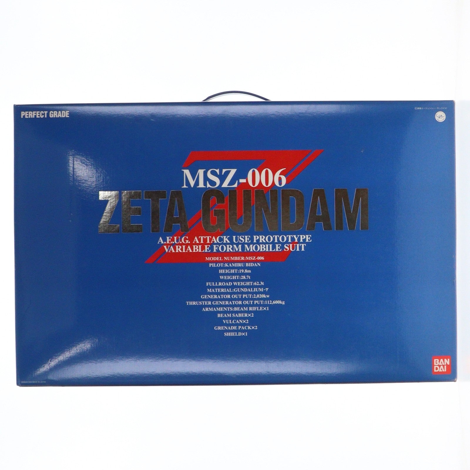 【中古即納】[PTM] PG 1/60 MSZ-006 Zガンダム 機動戦士Zガンダム プラモデル(0075680) バンダイ(20000303)