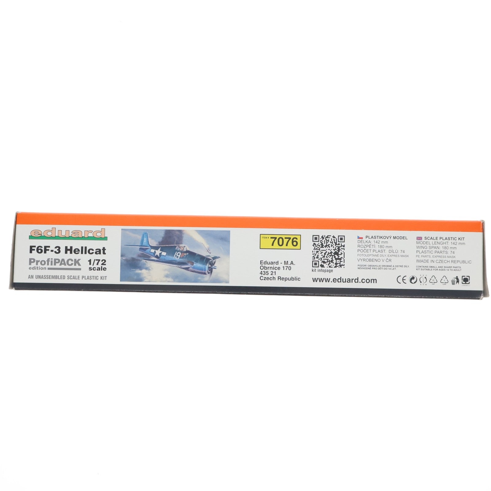 【中古即納】[PTM] プロフィパックシリーズ 1/72 F6F-3 ヘルキャット プラモデル(EDU7076) Eduard(エデュアルド)(20110831)
