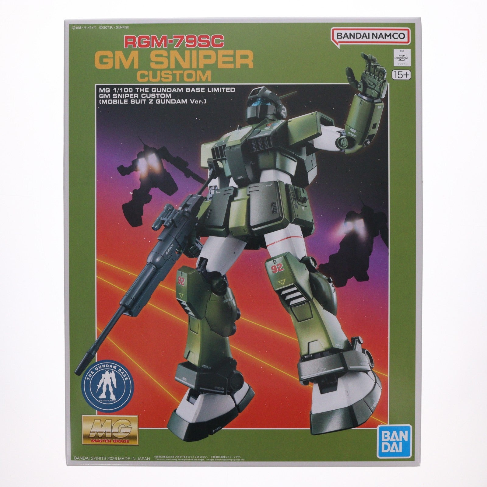 【中古即納】[PTM] ガンダムベース限定 MG 1/100 ジム・スナイパーカスタム(機動戦士Zガンダム版) プラモデル(5072068) バンダイスピリッツ(20260214)