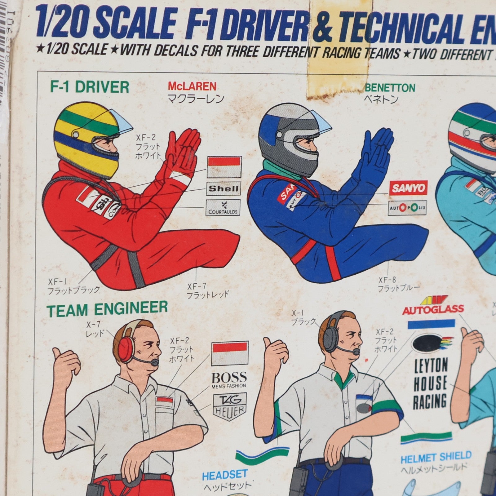 【中古即納】[PTM] グランプリコレクション No.27 1/20 F-1ドライバー・エンジニアセット 定価300円版 ディスプレイモデル プラモデル用アクセサリ(20027) タミヤ(19991231)