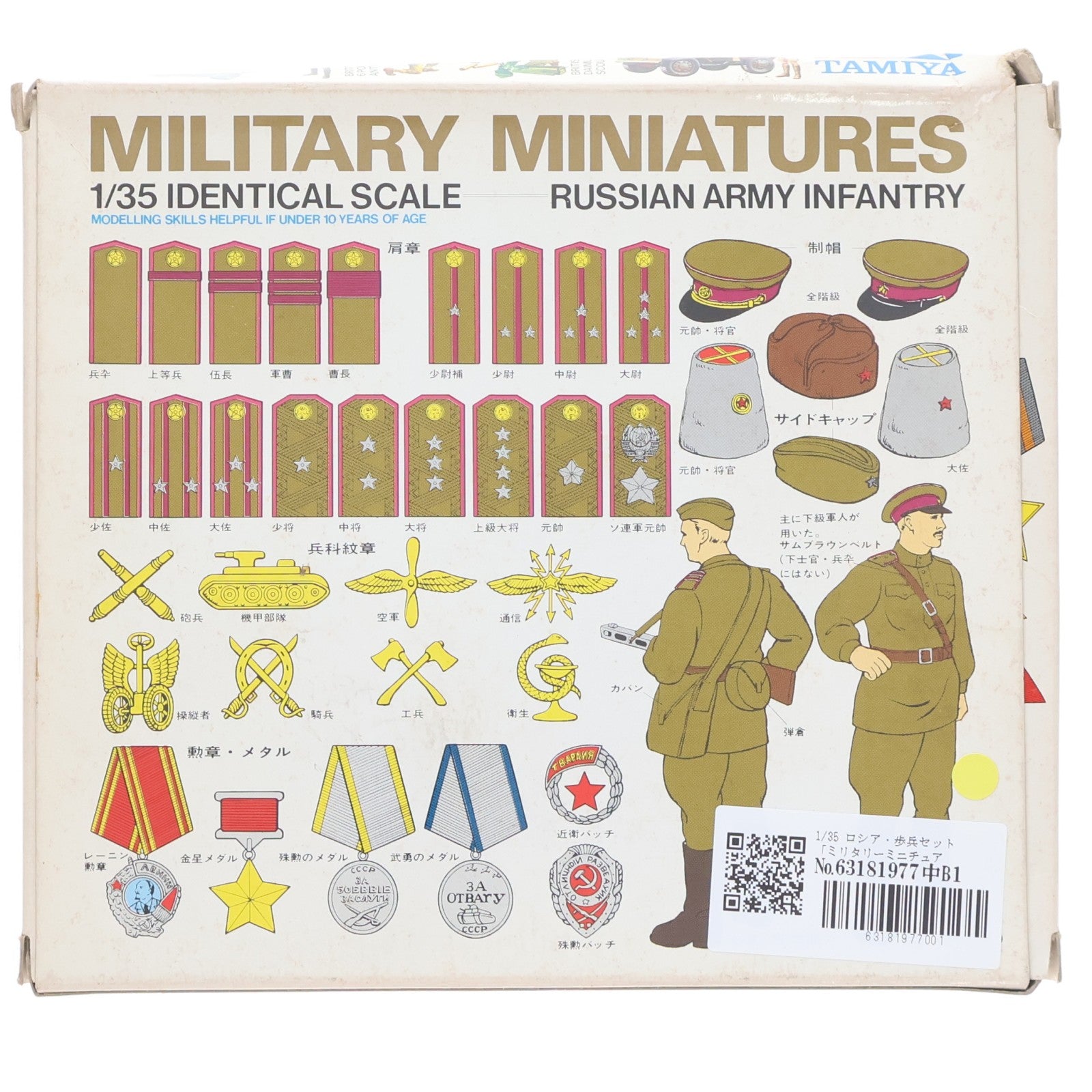 【中古即納】[PTM] ミリタリーミニチュアシリーズ 1/35 ロシア・歩兵セット 定価200円版 プラモデル(35022) タミヤ(19991231)