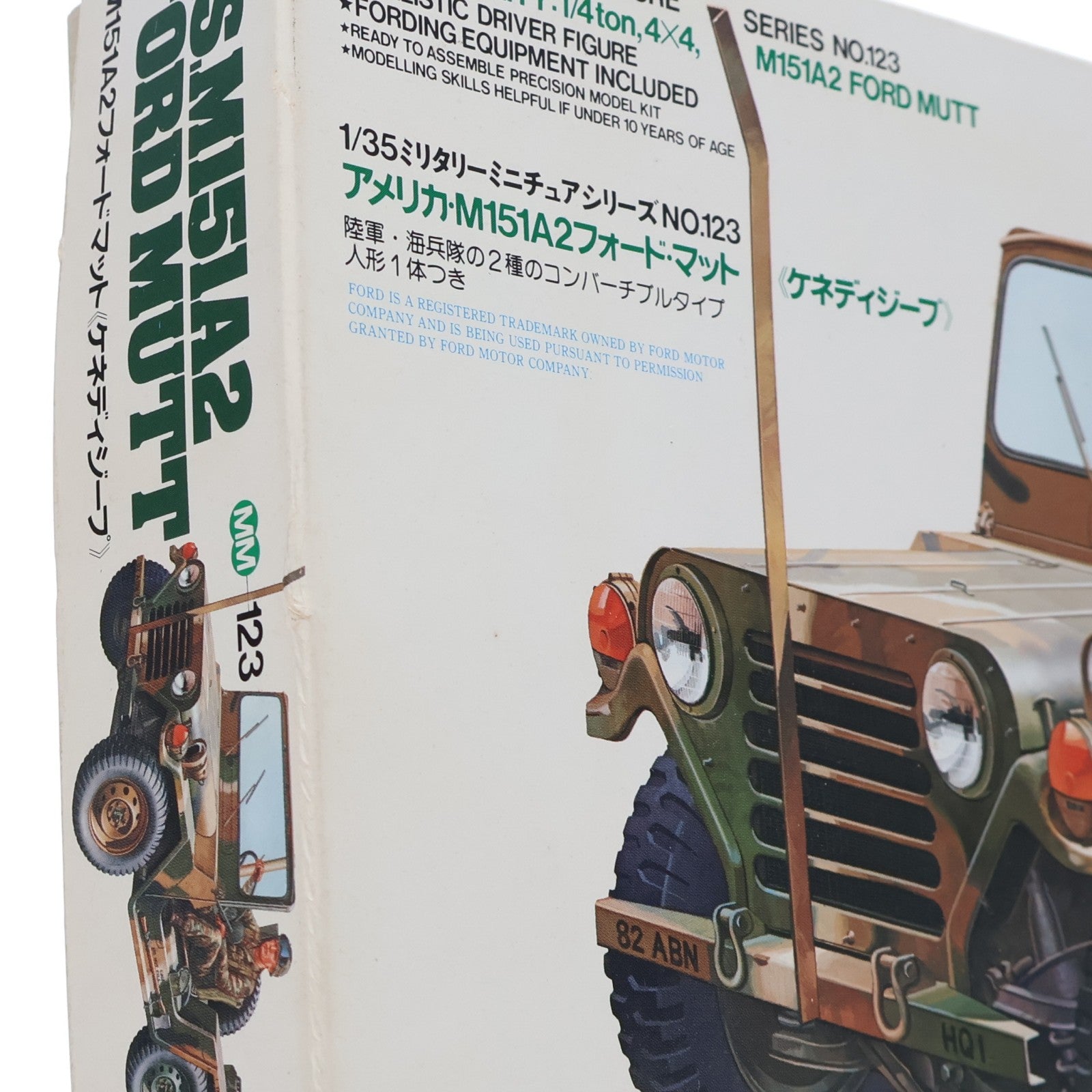 【中古即納】[PTM] ミリタリーミニチュアシリーズ No.123 1/35 アメリカ M151 A2 フォードマット(ケネディジープ) 定価500円版 プラモデル(35123) タミヤ(20220328)