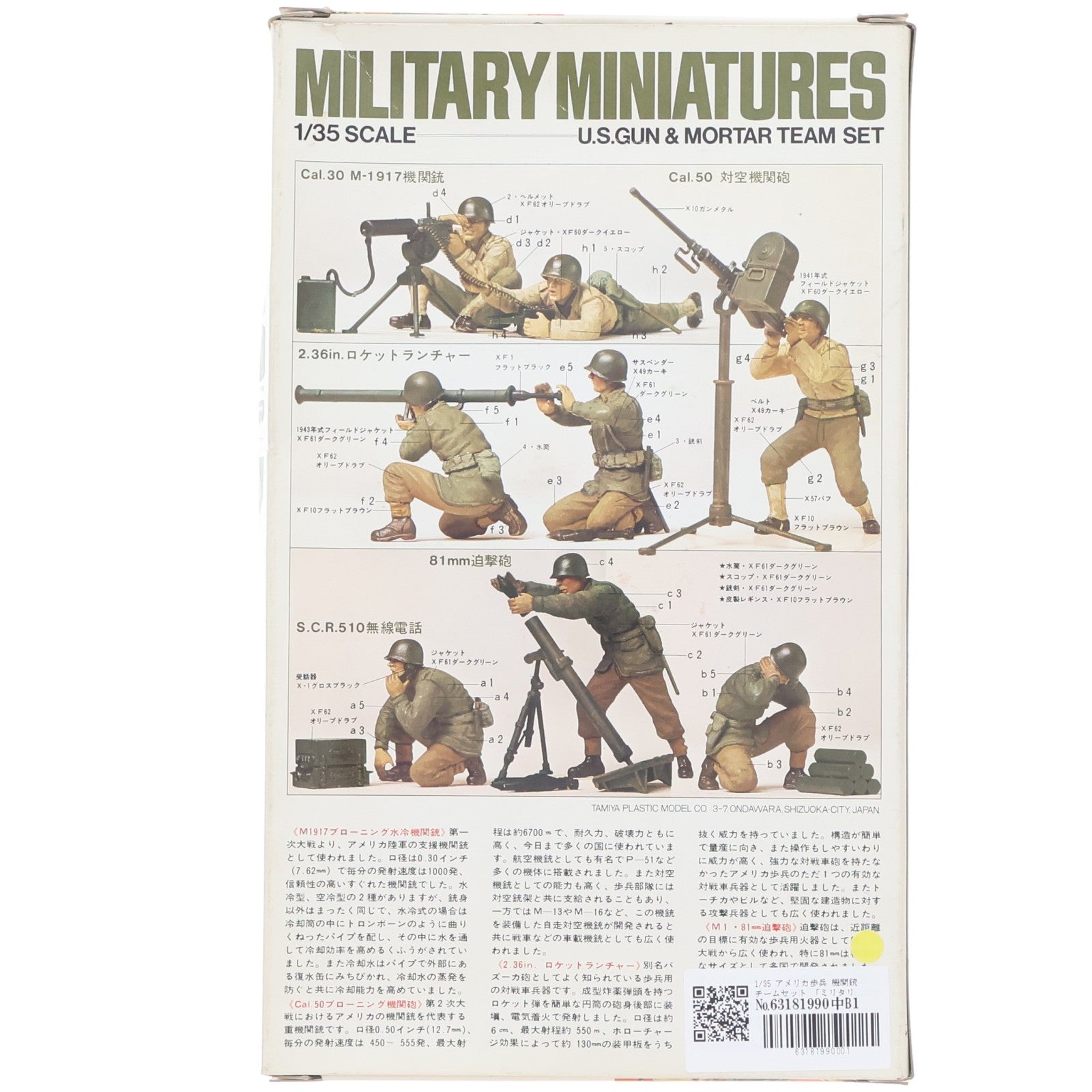 【中古即納】[PTM] ミリタリーミニチュアシリーズ No.86 1/35 アメリカ歩兵 機関銃チームセット プラモデル(35086) タミヤ(20220328)