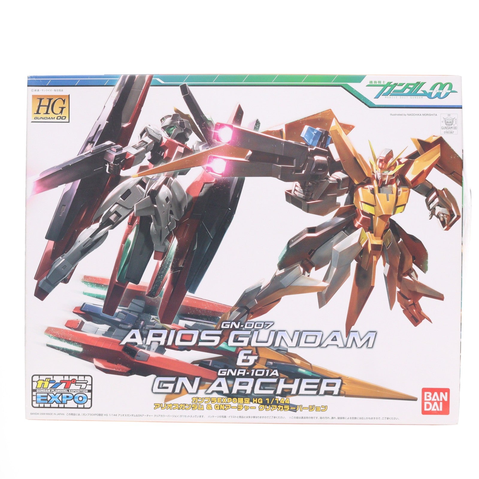 【中古即納】[PTM] ガンプラEXPO限定 HG 1/144 GN-007 アリオスガンダム&GNR-101A GNアーチャー クリアカラーバージョン 機動戦士ガンダム00(ダブルオー) プラモデル(0160367) バンダイ(20090821)