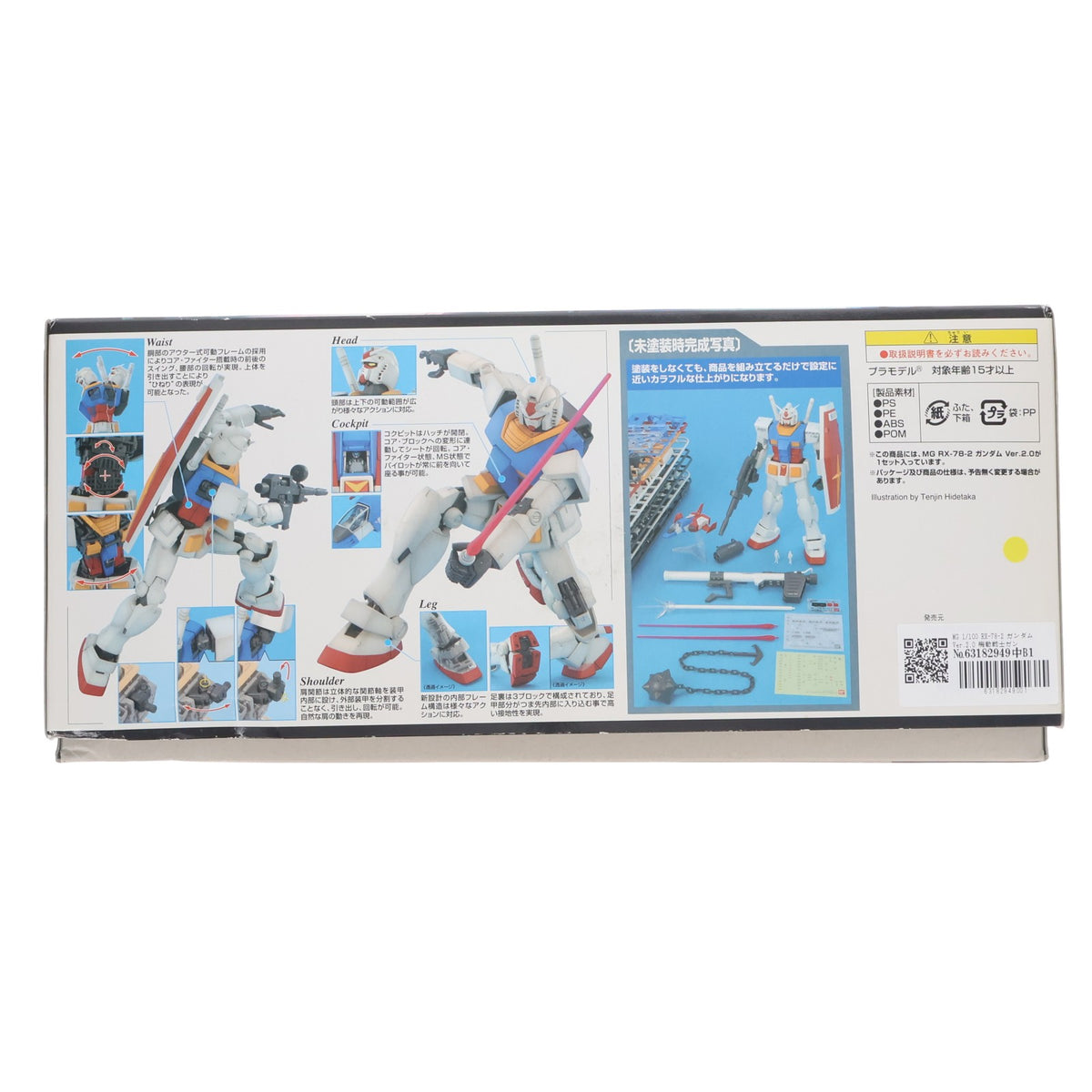【中古即納】[PTM] MG 1/100 RX-78-2 ガンダム Ver.2.0 機動戦士ガンダム プラモデル(0155520) バンダイ(20080731)