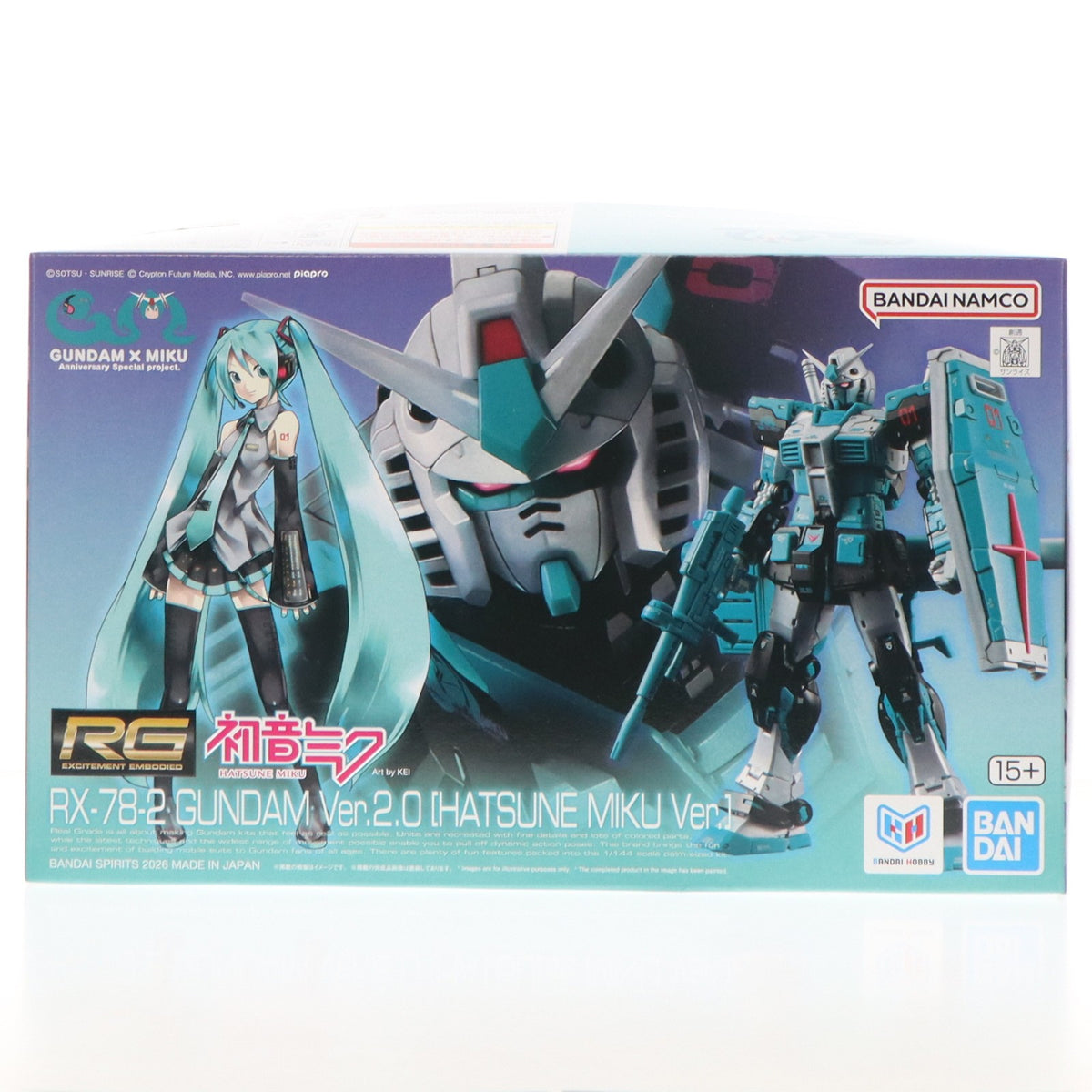 【中古即納】[PTM] プレミアムバンダイ限定 RG 1/144 RX-78-2 ガンダム Ver.2.0[初音ミクVer.] 機動戦士ガンダム プラモデル(5072569) バンダイスピリッツ(20260531)