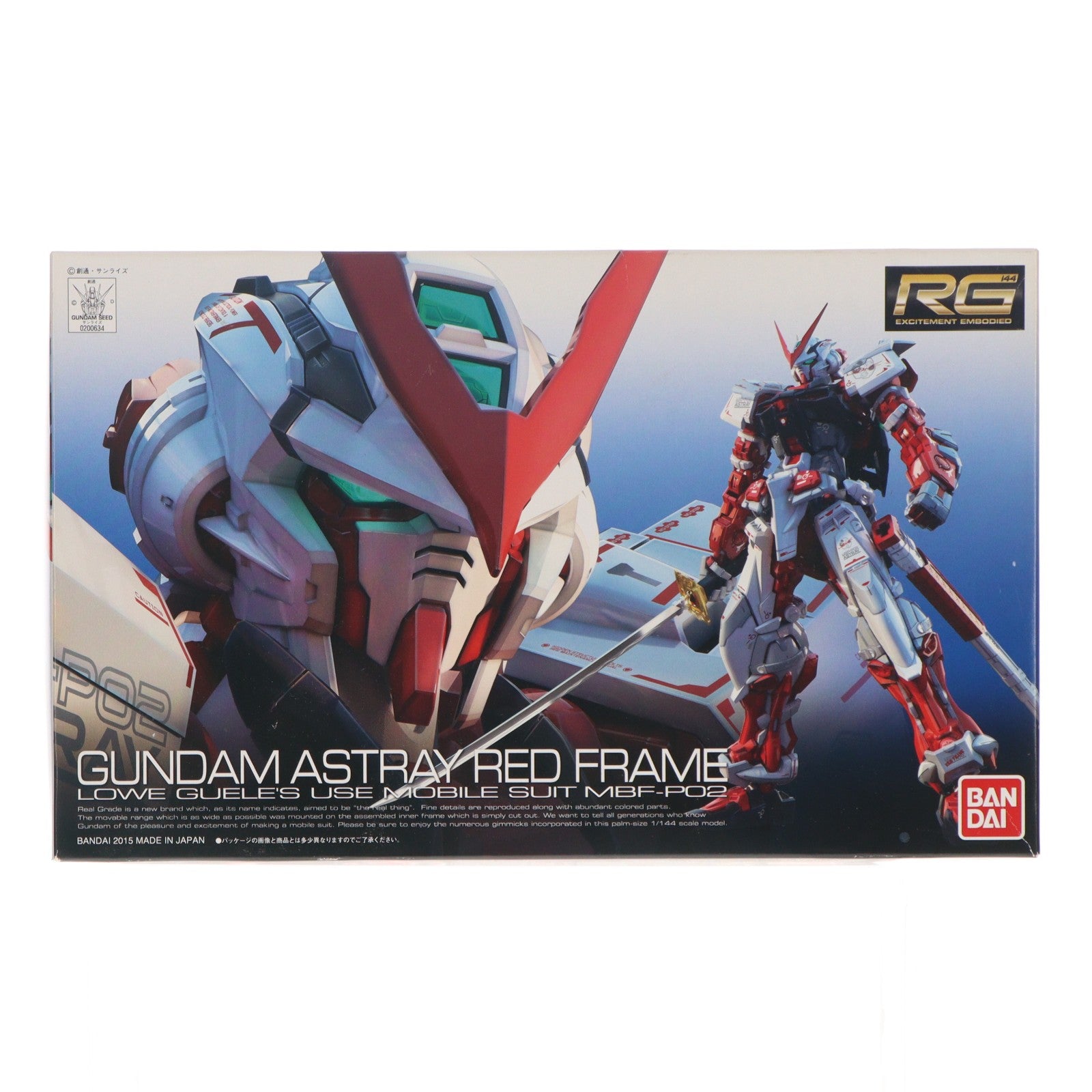 【中古即納】[PTM] RG 1/144 MBF-P02 ガンダムアストレイレッドフレーム 機動戦士ガンダムSEED ASTRAY(シード アストレイ) プラモデル バンダイ(20150831)
