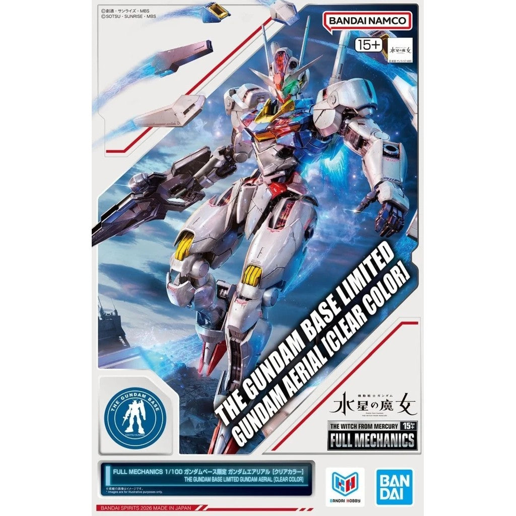 【中古即納】[PTM] ガンダムベース限定 FULL MECHANICS 1/100 ガンダムエアリアル[クリアカラー] 機動戦士ガンダム 水星の魔女 プラモデル(5184131) バンダイスピリッツ(20260718)