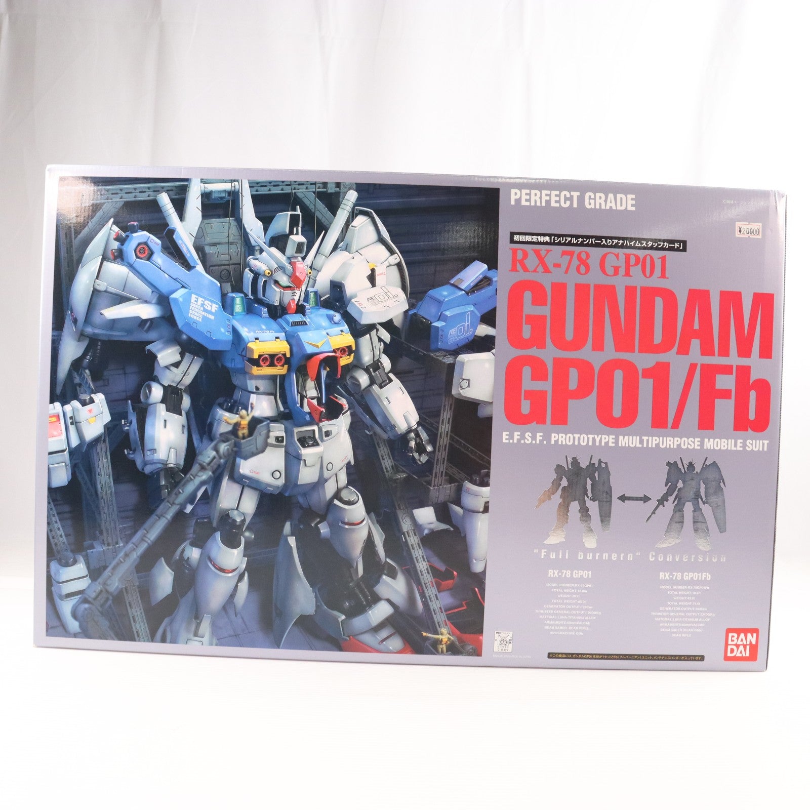 【中古即納】[PTM] 初回限定特典付属 PG 1/60 RX-78GP01/Fb RX-78ガンダムGP01/FB 機動戦士ガンダム0083 STARDUST MEMORY プラモデル(0116409) バンダイ(20031130)