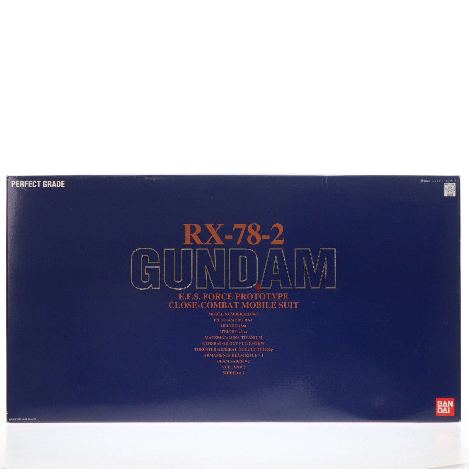 【中古即納】[PTM] PG 1/60 RX-78-2 ガンダム 機動戦士ガンダム プラモデル(0060625) バンダイ(19981009)