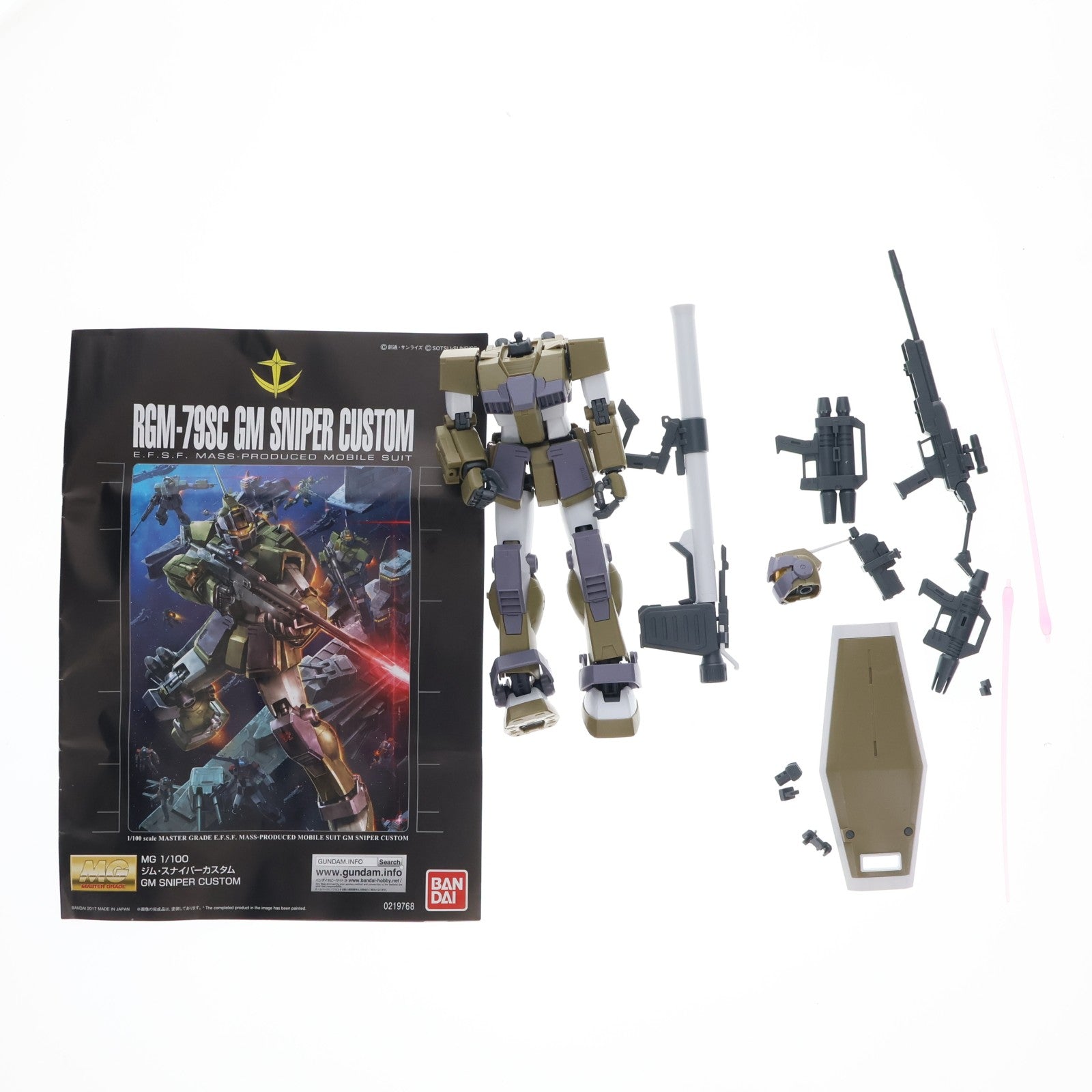 【中古即納】[PTM] MG 1/100 RGM-79SC ジム・スナイパーカスタム 機動戦士ガンダム MSV プラモデル(0219768) バンダイ(20171111)