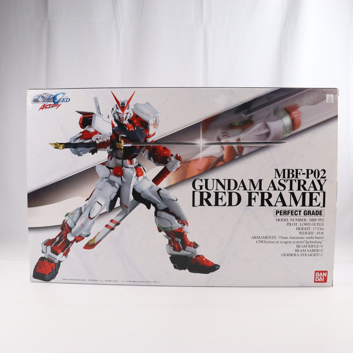 【中古即納】[PTM] PG 1/60 MBF-P02 ガンダムアストレイ レッドフレーム 機動戦士ガンダムSEED ASTRAY(シード アストレイ) プラモデル(2038041) バンダイ(20090327)